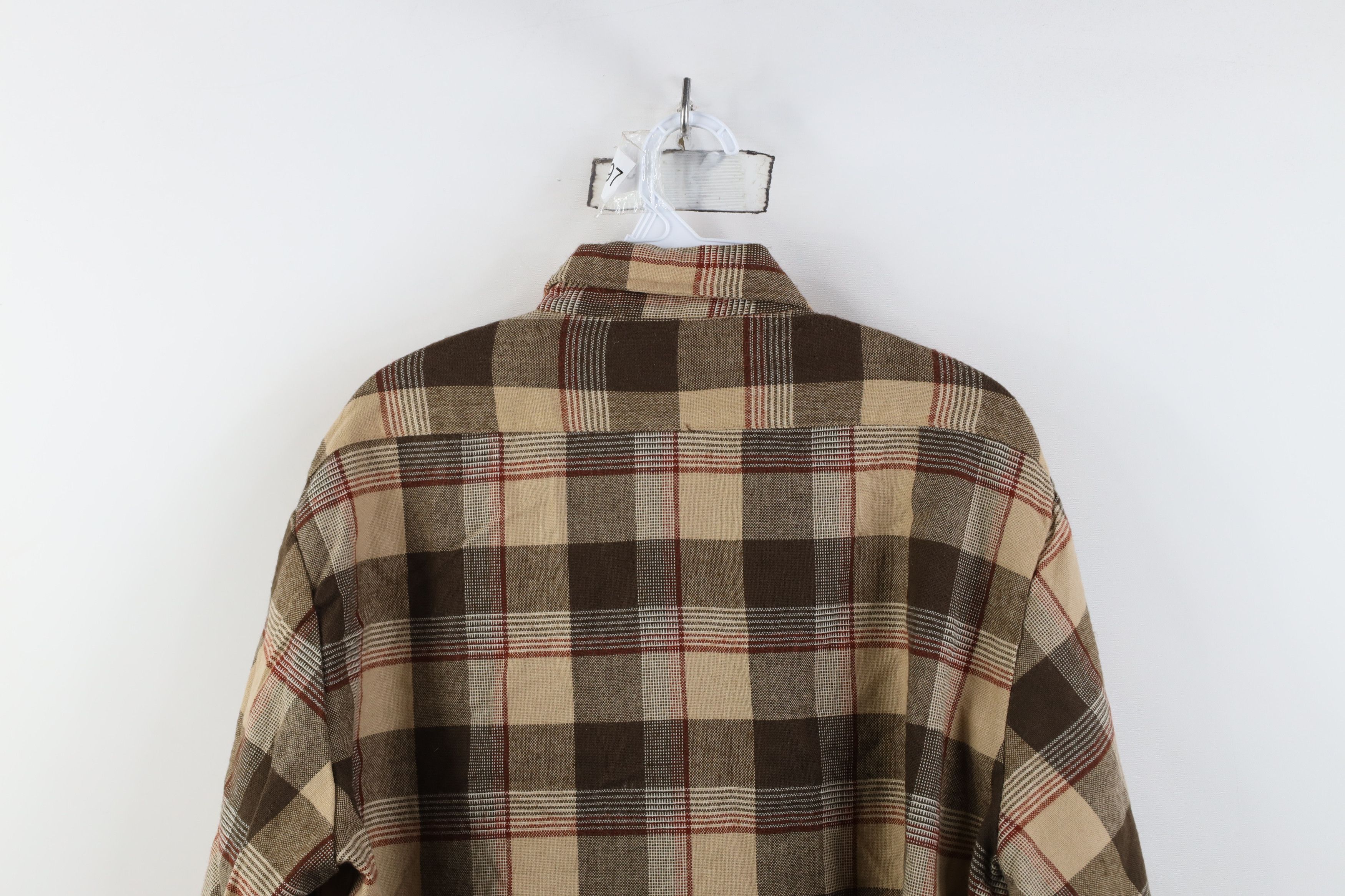 Vintage Vintage 70s Streetwear Button Shirt Plaid Earth Tone Size US L / EU 52-54 / 3 - 12 Thumbnail