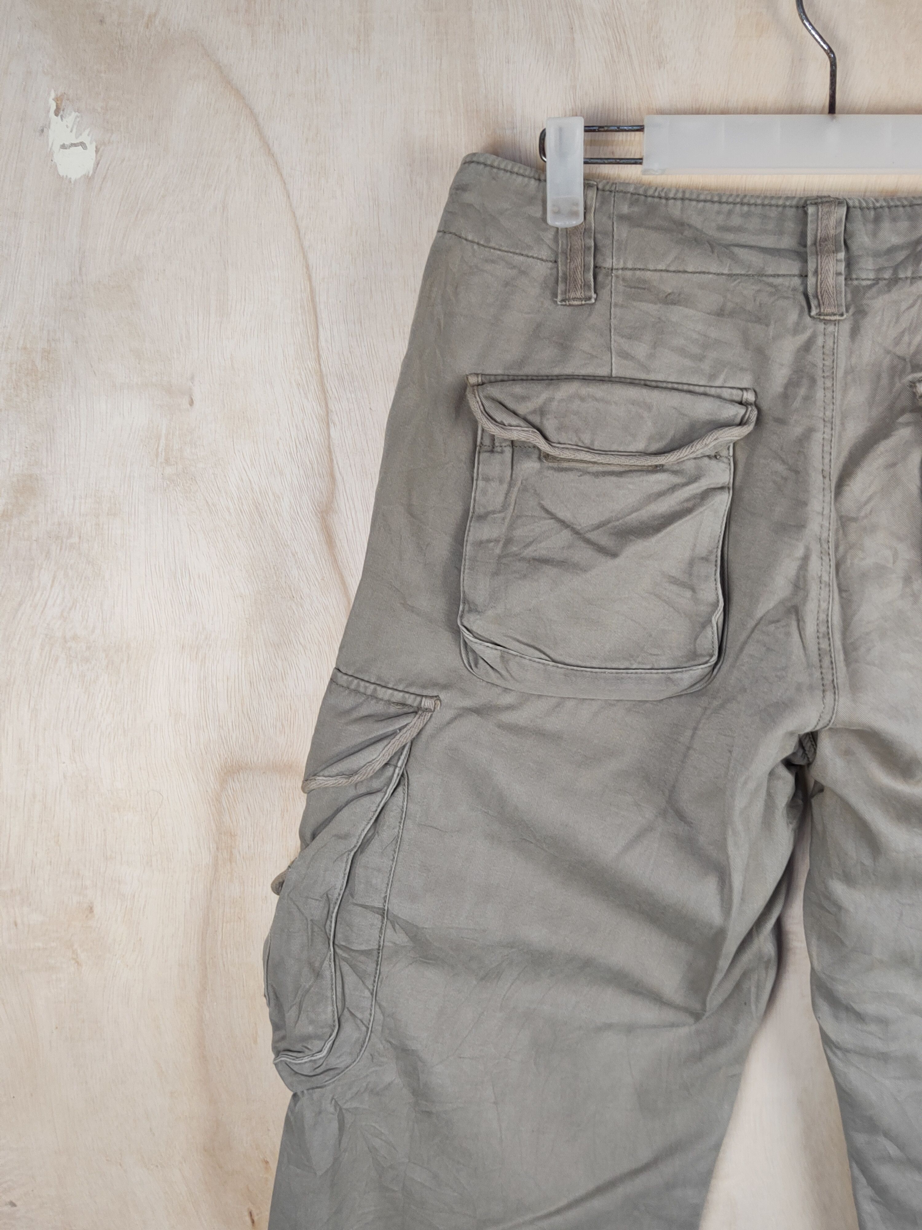 Japanese Brand Villand Olive Faded Multipocket Tactical Cargo Pants #S2404 Size US 31 - 8 Thumbnail