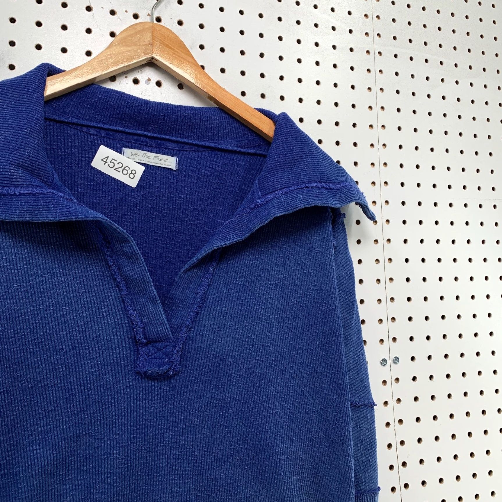 Vintage We The Free Sweatshirt Womens Medium Blue Collared No So Ordinary Slouch Size M / US 6-8 / IT 42-44 - 5 Thumbnail