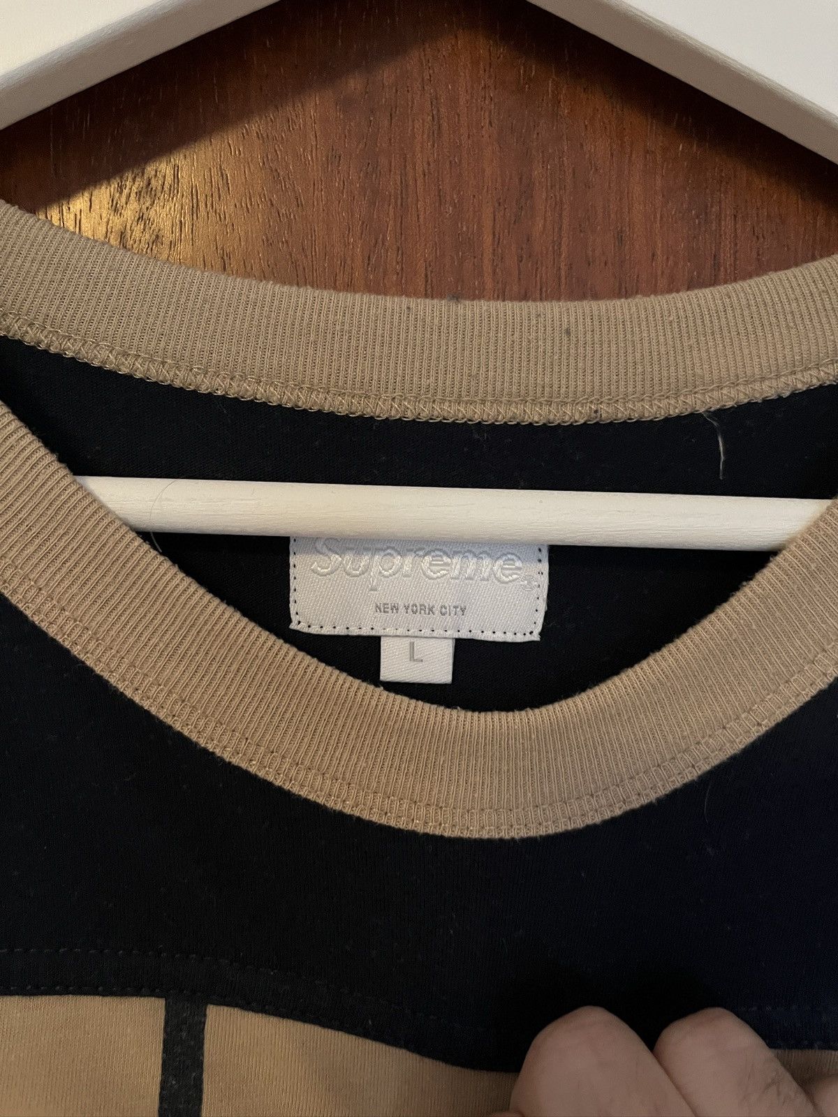 Supreme Supreme Pinstripe Football Top S/S2017 Size US L / EU 52-54 / 3 - 3 Thumbnail