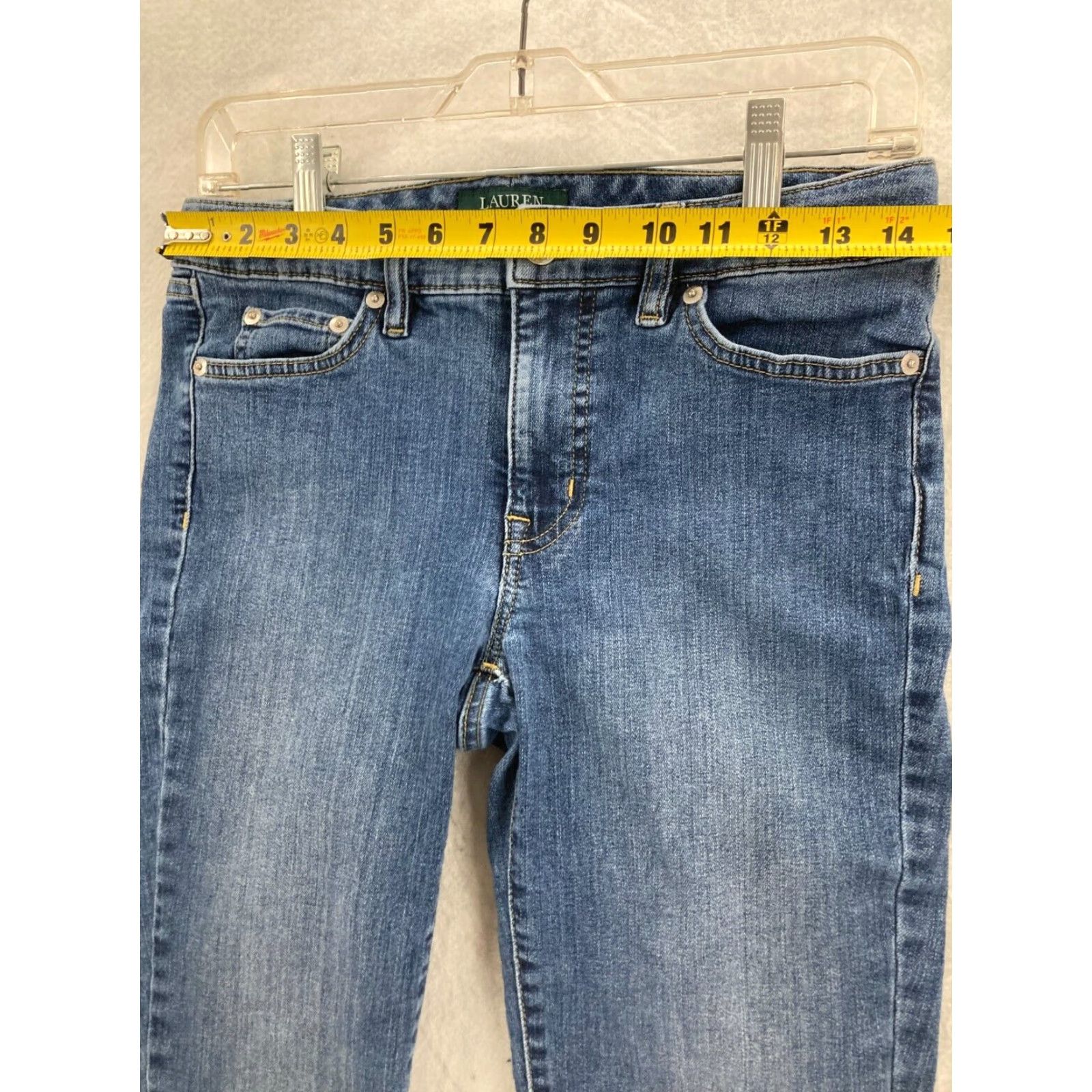 Ralph Lauren Lauren Ralph Lauren Jeans Womens 4 Classic Crop Straight Blue Dark Blue Denim Size 27" / US 4 / IT 40 - 2 Thumbnail
