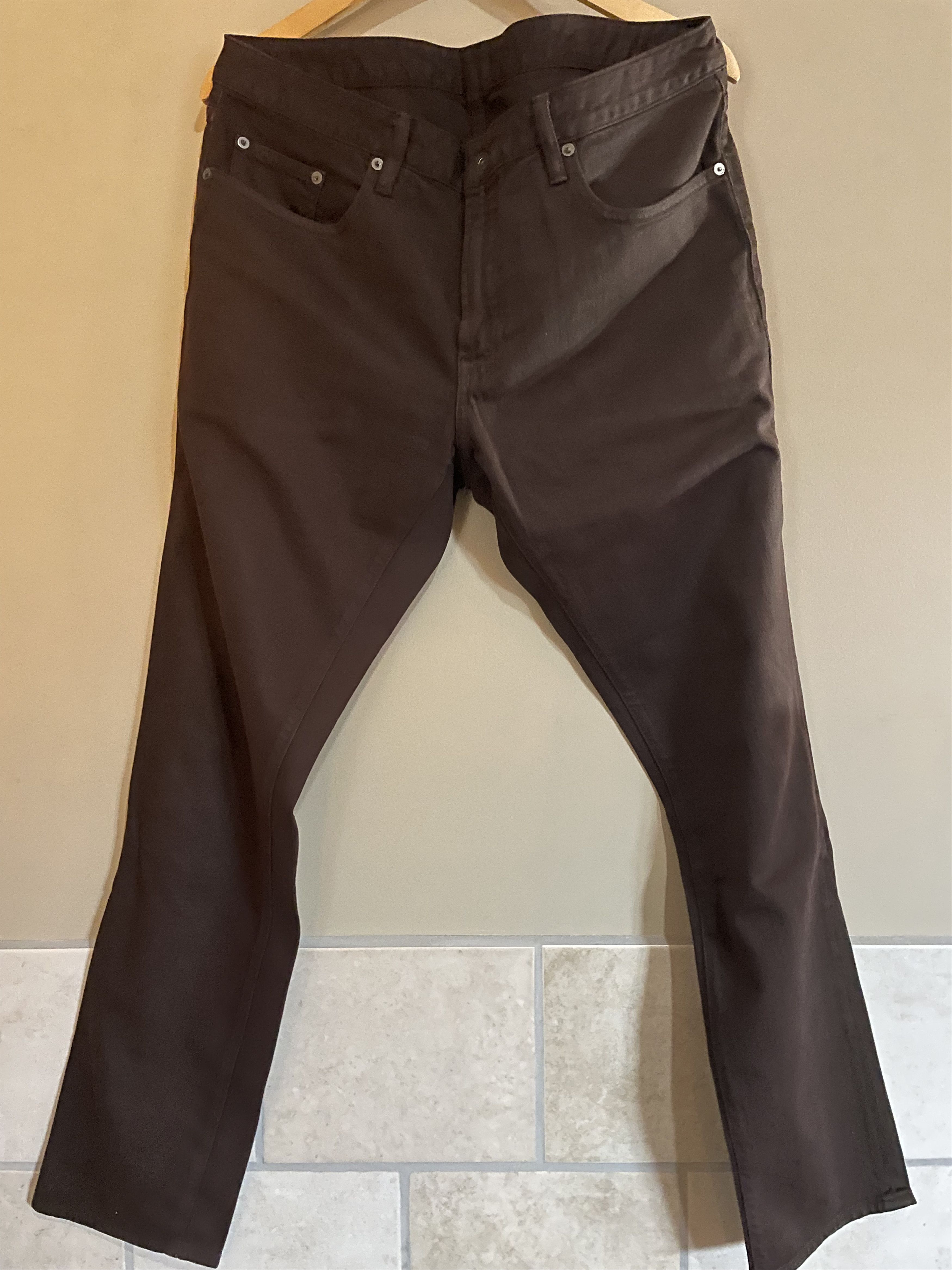 Bonobos Bonobos NYC Brown Denim Slim Pants, Men's 35x32 Size US 35 - 1 Thumbnail