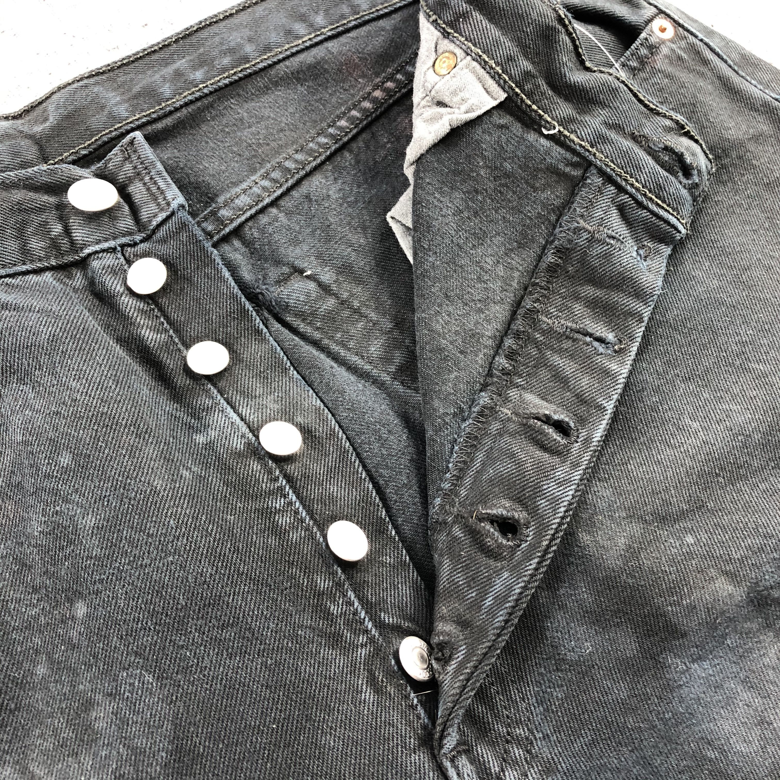 Levi's 90s Vintage Ripped Levis 501 Earth Tone Jeans-J1646 Size US 37 - 9 Thumbnail