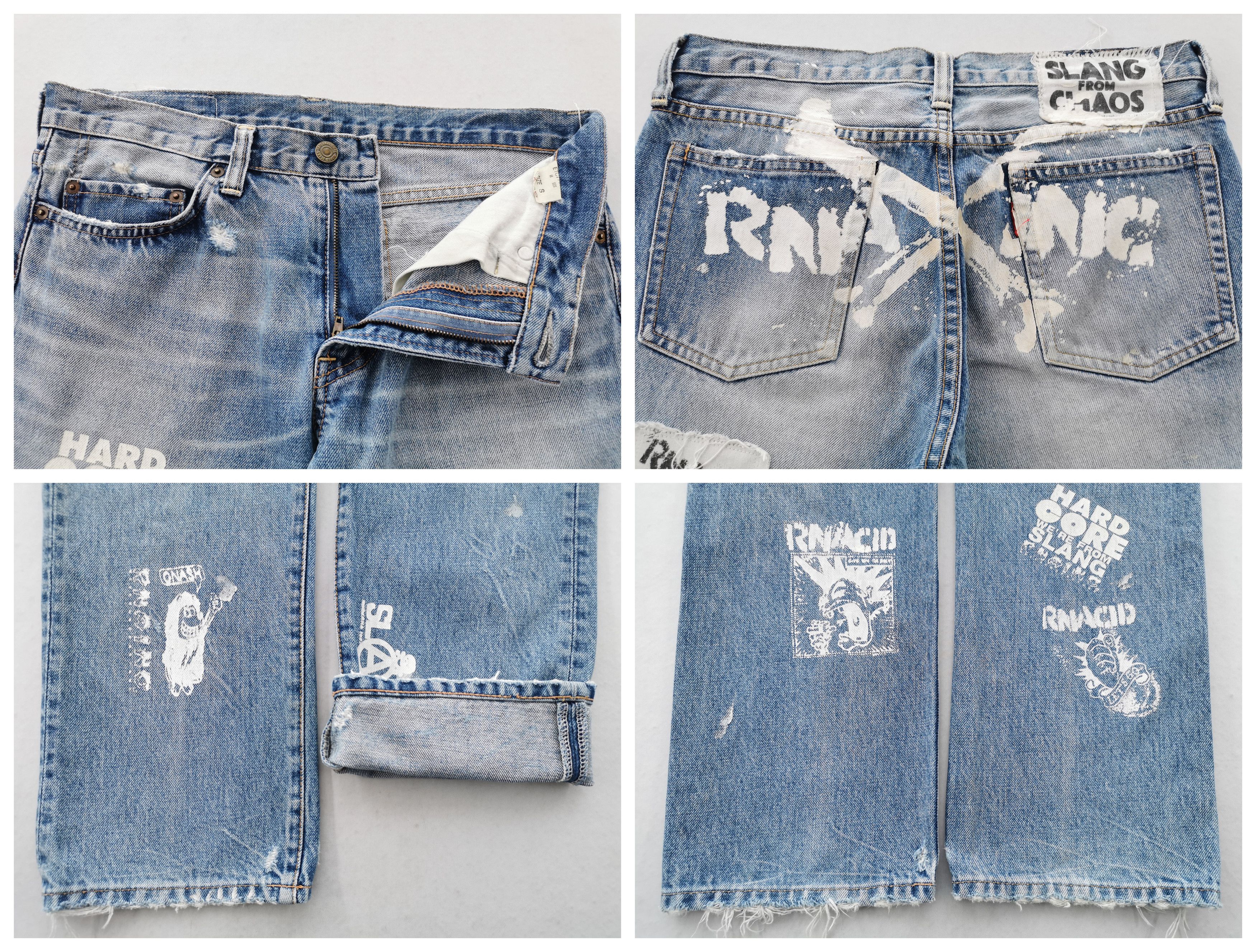 Band Tees × Vintage Distressed Vintage 90's RNA X Rancid Slang From Chaos Denim Size US 32 / EU 48 - 6 Thumbnail