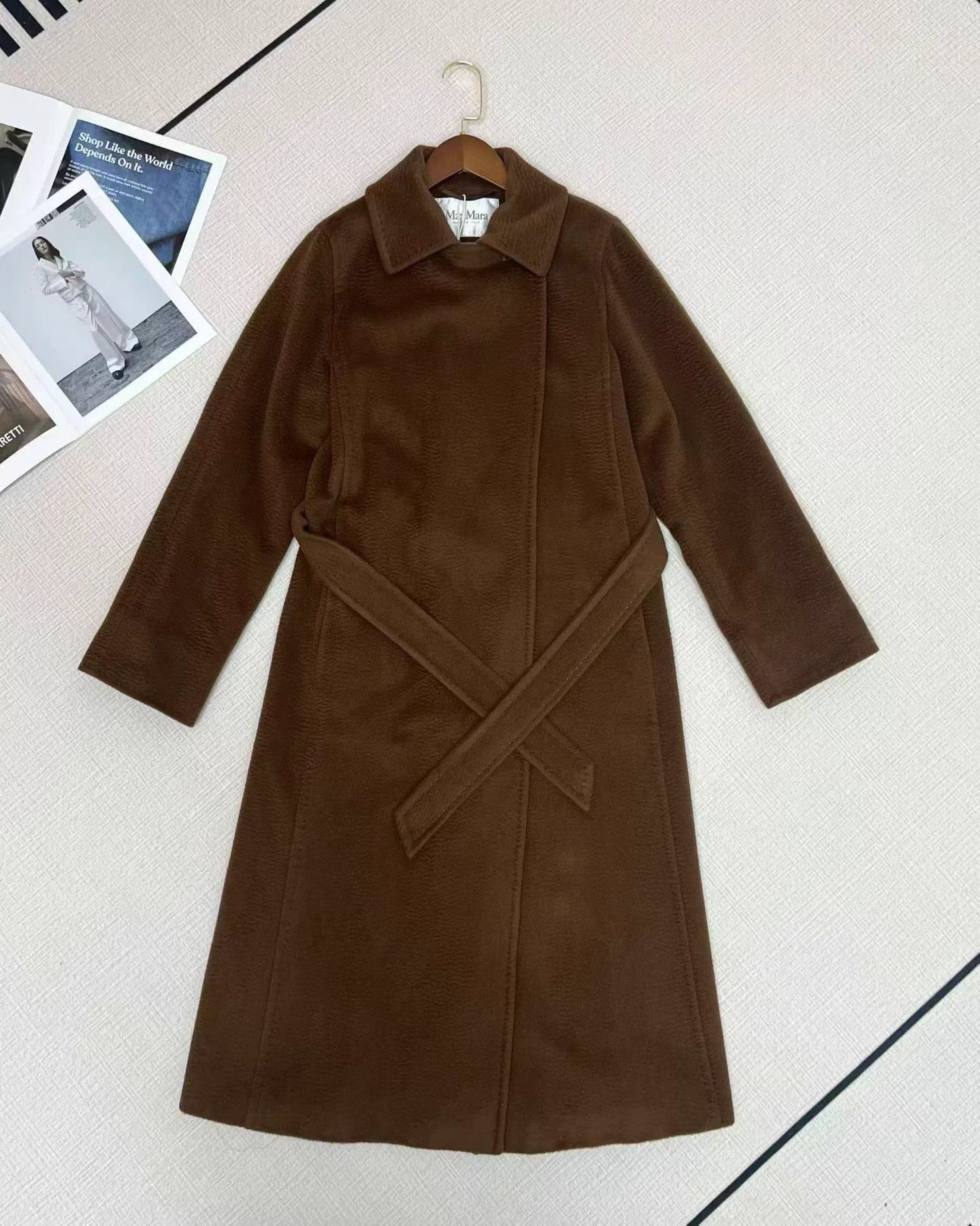 Max Mara MaxMara 100% Camel Hair Overcoat Hazelnut Brown 36 IT Size S / US 4 / IT 40 - 2 Thumbnail