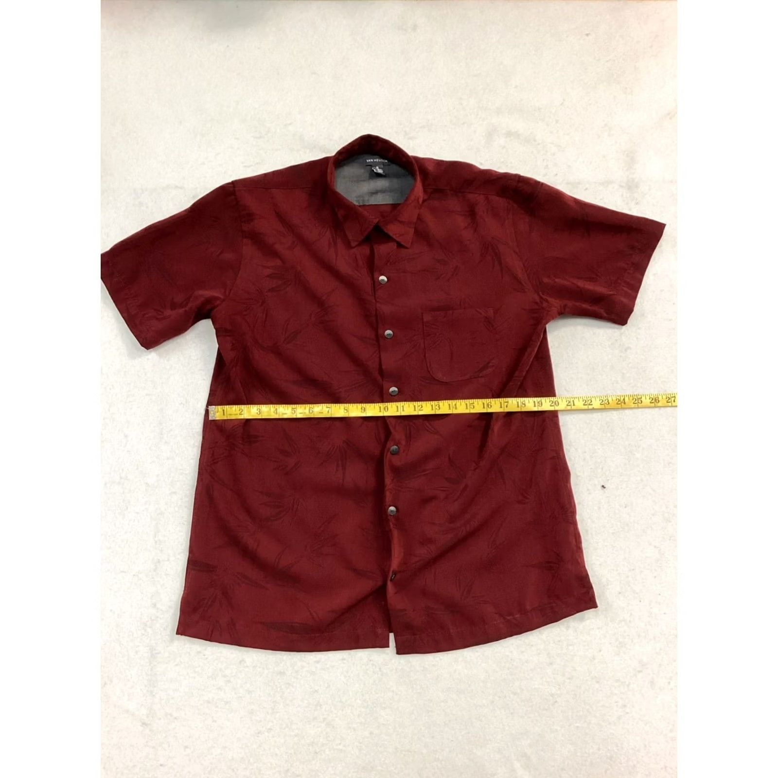 Van Heusen VINTAGE Van Heusen Hawaiian Shirt Men Medium Maroon Short Sleeve Button-Up Shirt Men’s Medium Hawaiian Theme Mens Size US M / EU 48-50 / 2 - 4 Thumbnail