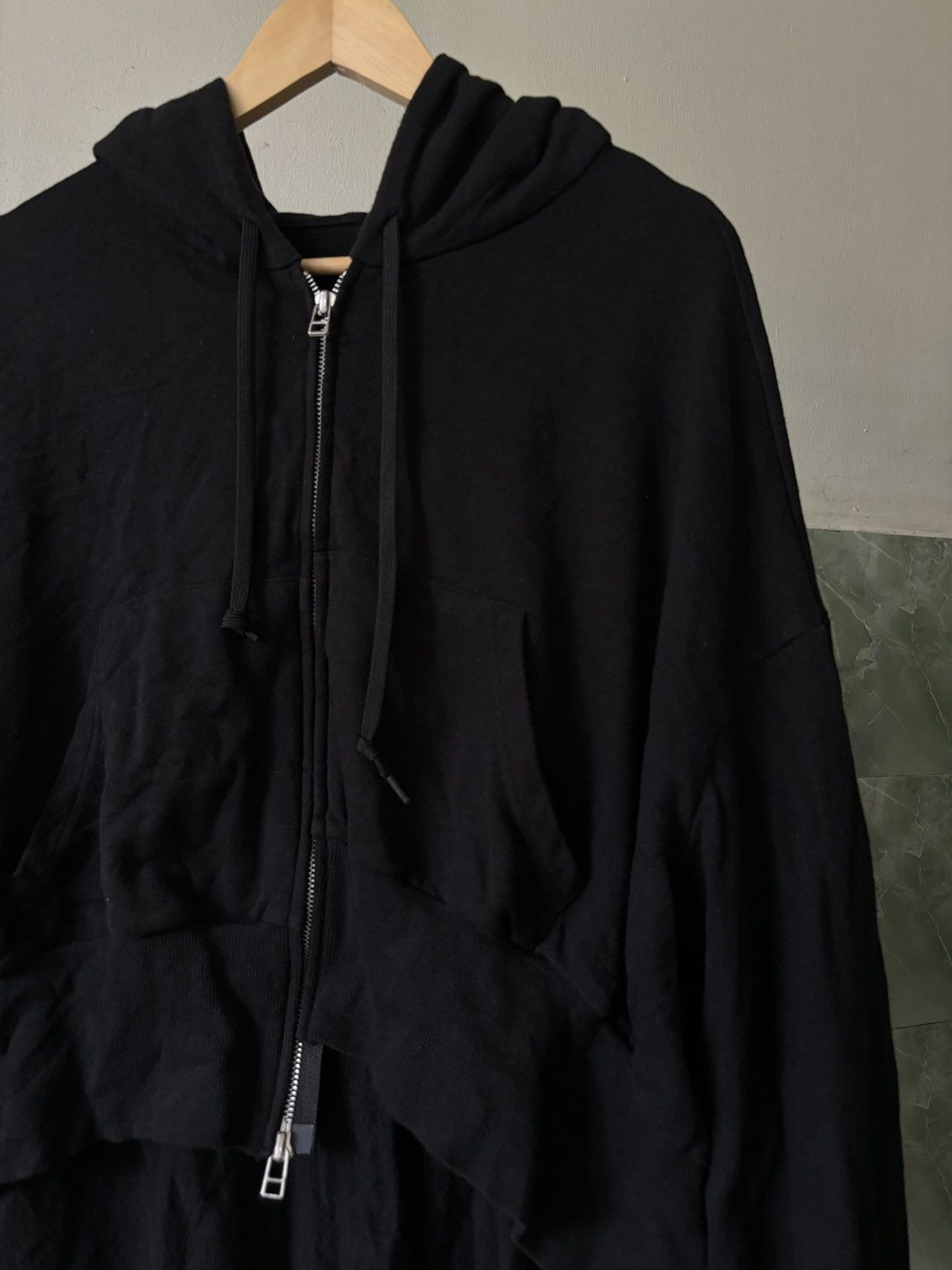 Yohji Yamamoto Rare Yohji Yamamoto French Terry Unbalanced Hoody Size S / US 4 / IT 40 - 5 Thumbnail