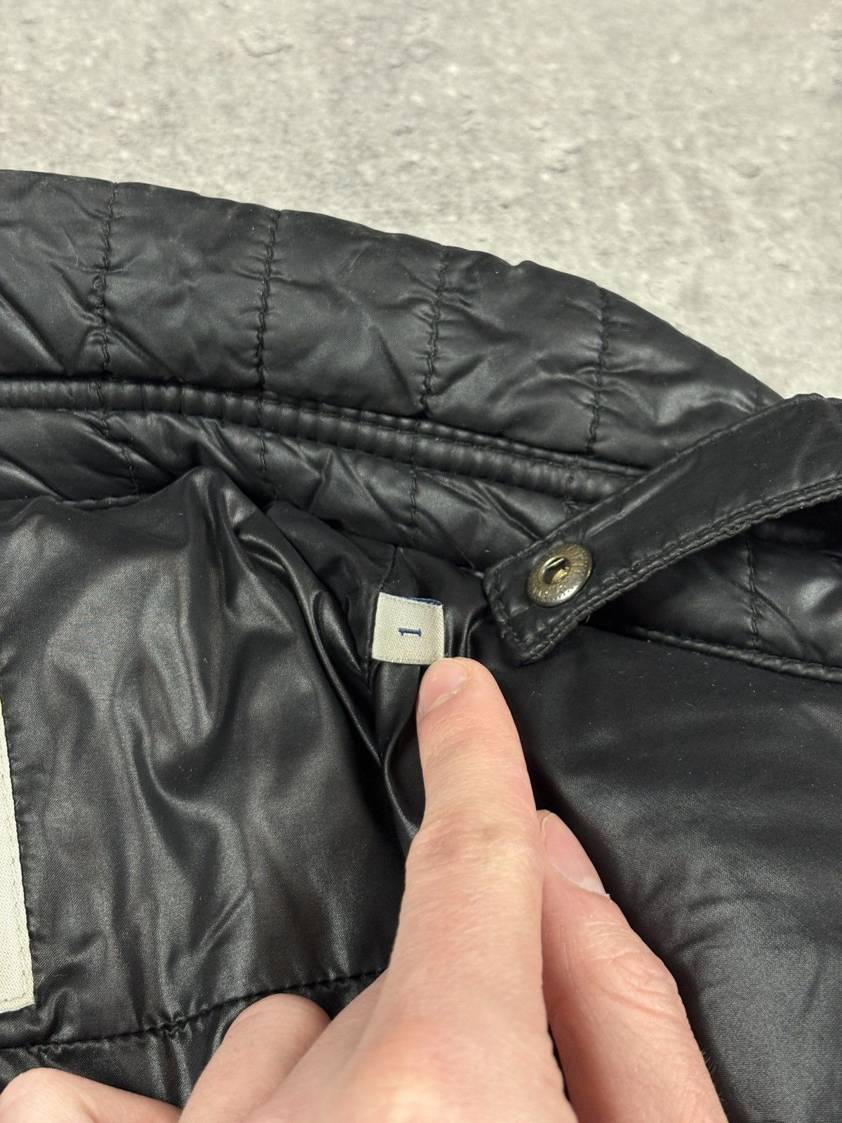 Moncler Moncler Quilted Moto Jacket Big Logo biker black size 1 Size US S / EU 44-46 / 1 - 14 Thumbnail