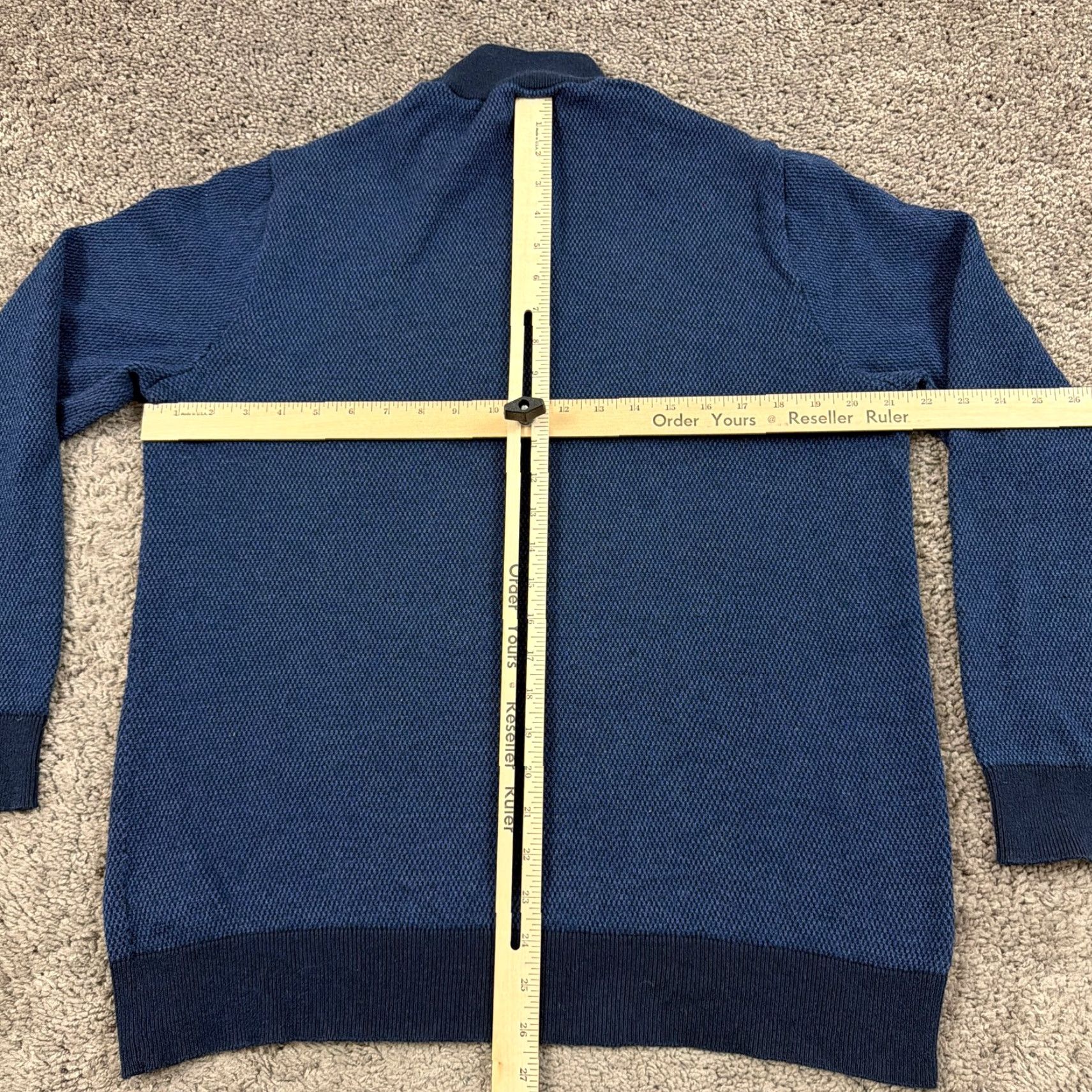 Vineyard Vines Vineyard Vines Sweater Mens L Blue Knit 1/4 Zip Mock Logo Wool Long Sleeve Beck Logo Size US L / EU 52-54 / 3 - 4 Thumbnail