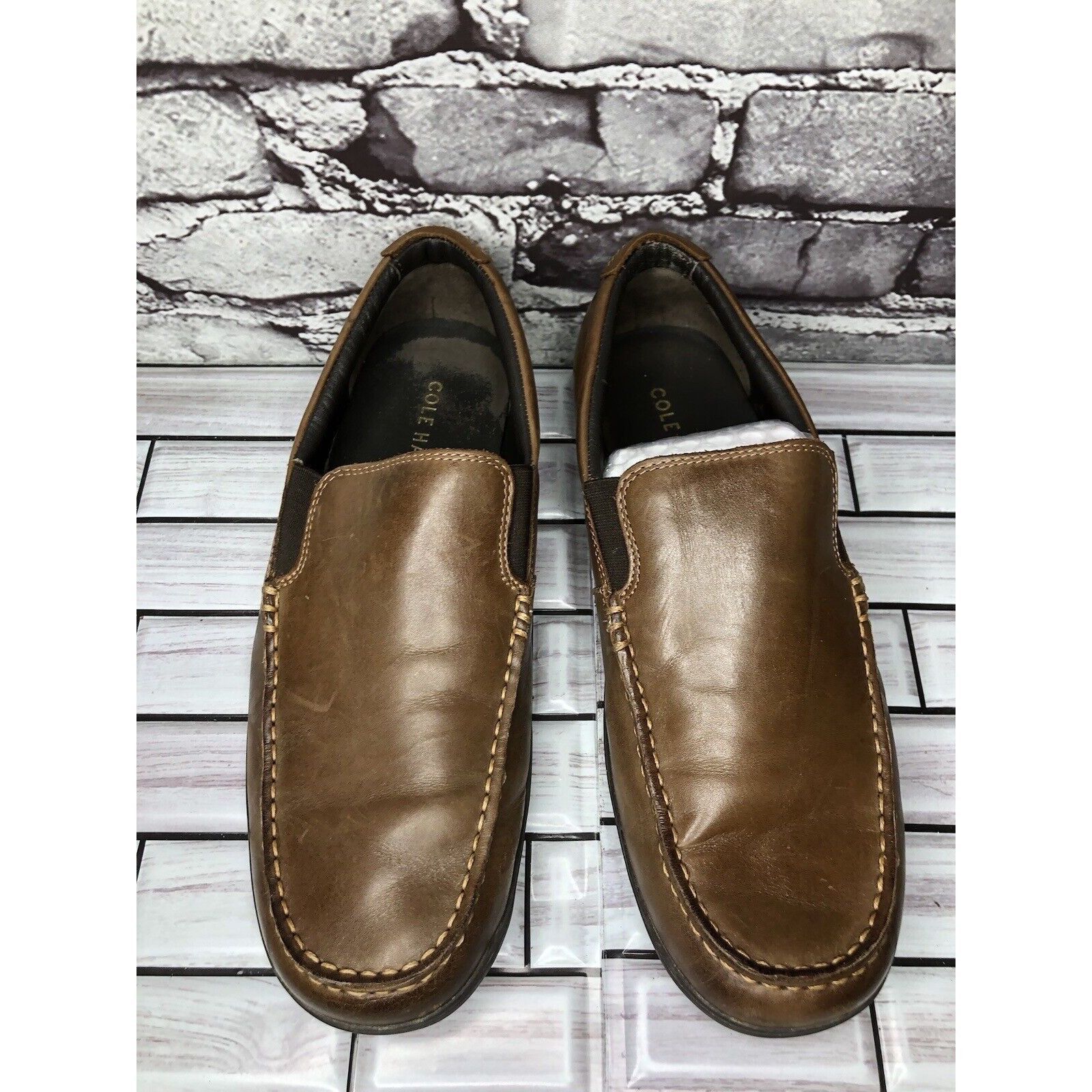 Cole Haan Cole Haan Brown Leather Slip On Casual Loafers Driving Shoes Size US 9 / EU 42 - 2 Thumbnail