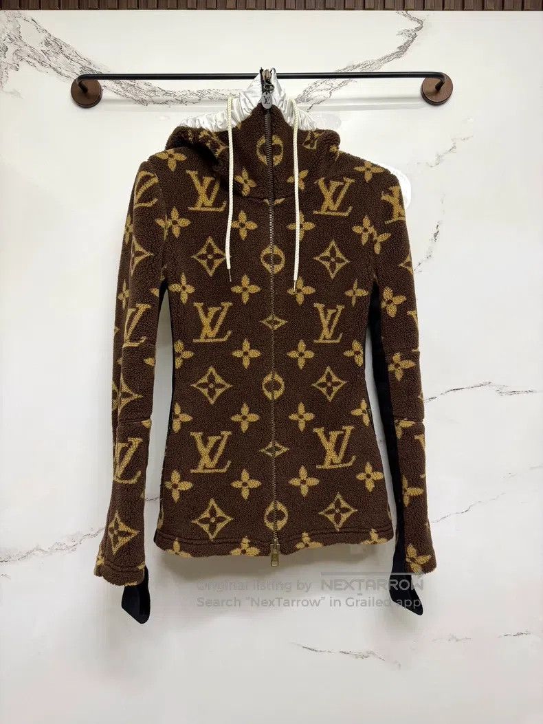 Louis Vuitton Louis Vuitton Brown full print patchwork teddy coat Size XS / US 0-2 / IT 36-38 - 1 Thumbnail