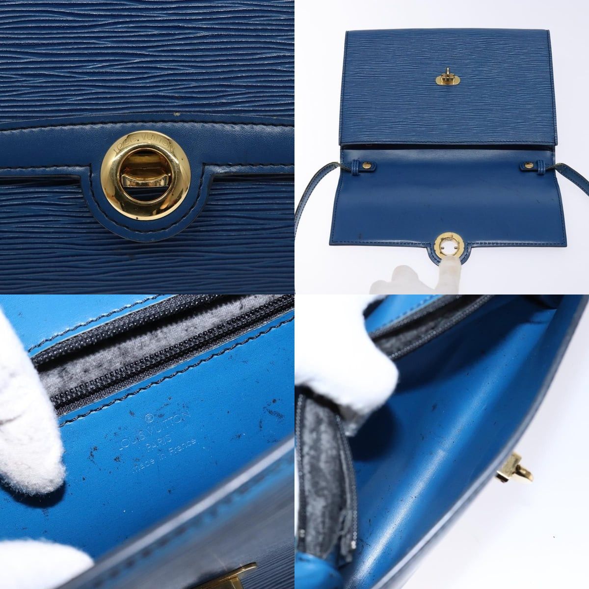 Louis Vuitton LOUIS VUITTON Epi Pochette Arche Shoulder Bag Blue M52575 Size ONE SIZE - 11 Thumbnail