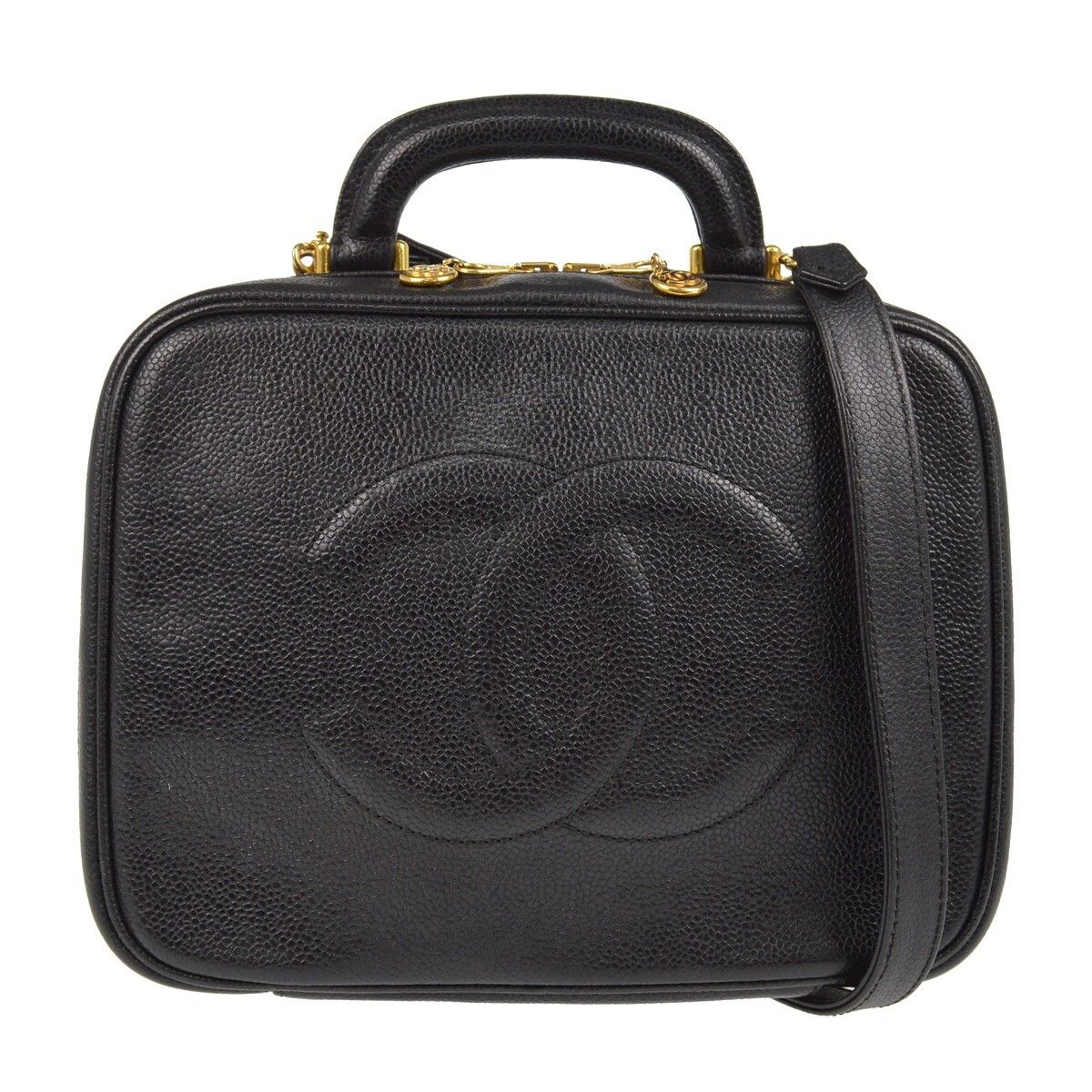 Chanel Chanel Vintage Timeless Zip Around Vanity Case Caviar Size ONE SIZE - 1 Thumbnail