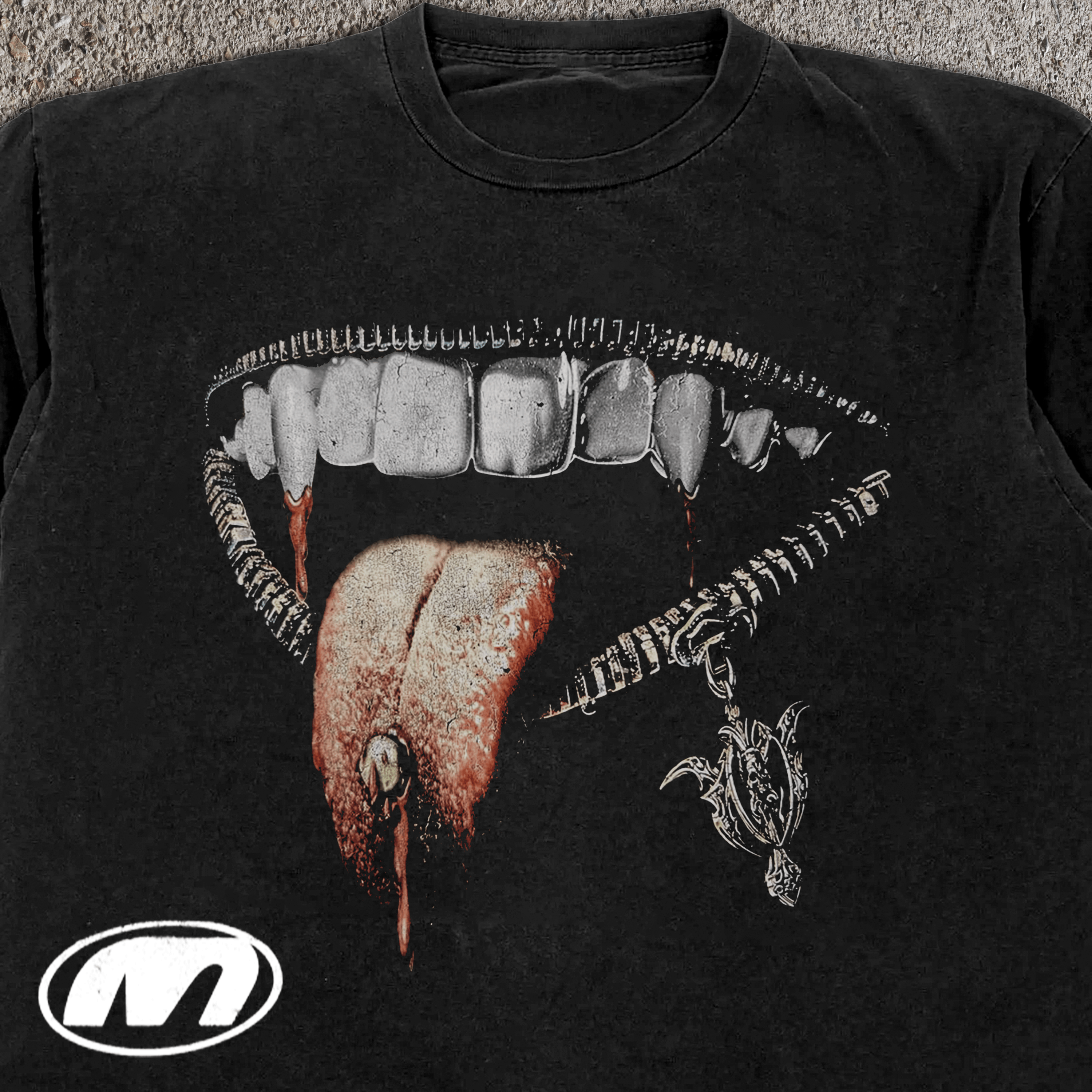 Other Lips Tongue Graphic Tee – Y2K Vintage Streetwear Shirt Size US L / EU 52-54 / 3 - 2 Thumbnail