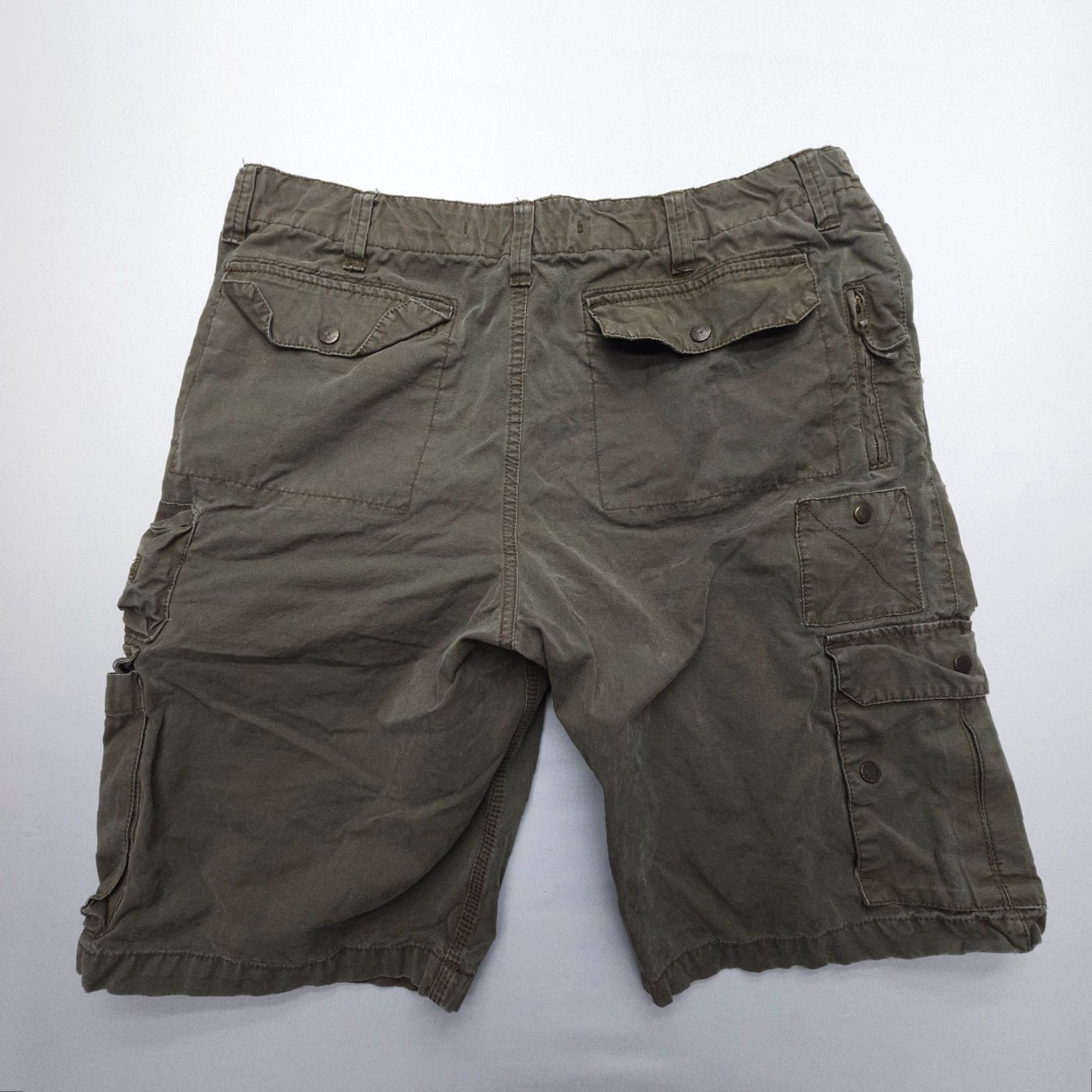 Old Navy VINTAGE Old Navy Surplus Company Cargo Shorts Mens 36 Green Heavy Y2K Military 2008 Size US 36 / EU 52 - 2 Thumbnail
