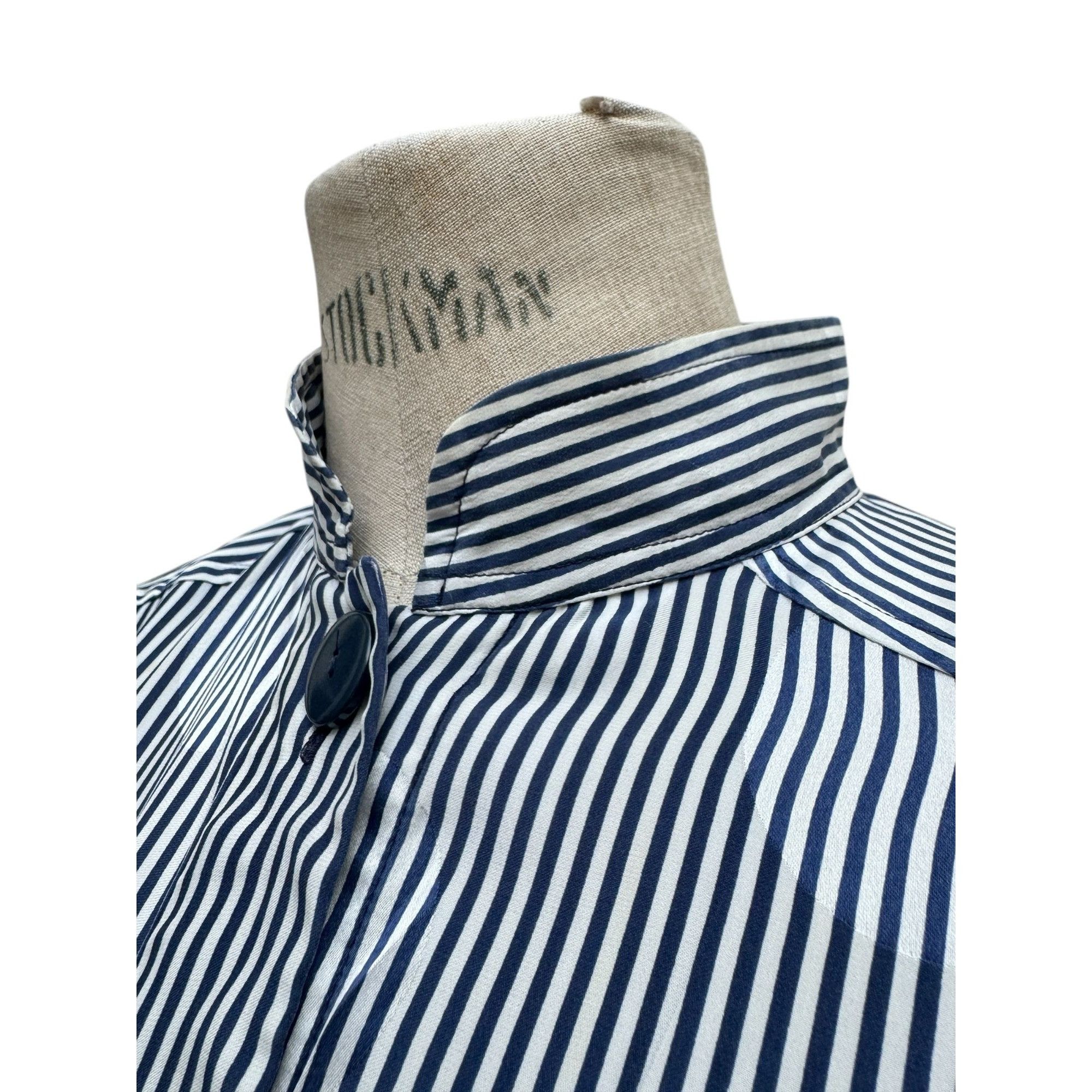 Yves Saint Laurent Vintage Striped and Circle Silk Shirt Size L / US 10 / IT 46 - 3 Thumbnail