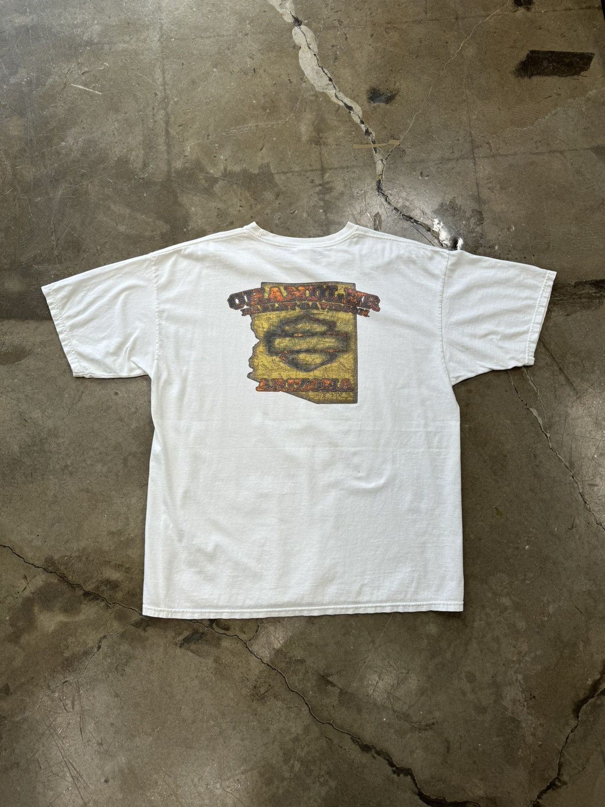 Harley Davidson × Vintage Vintage Harley Davidson Chandler Arizona Tee Sz. Large Size US L / EU 52-54 / 3 - 5 Thumbnail