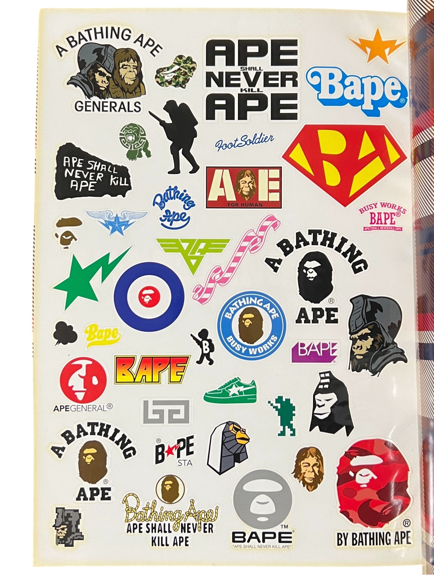 Bape 2006 BAPE LOGO STICKER SHEET BAPESTA RARE | Grailed
