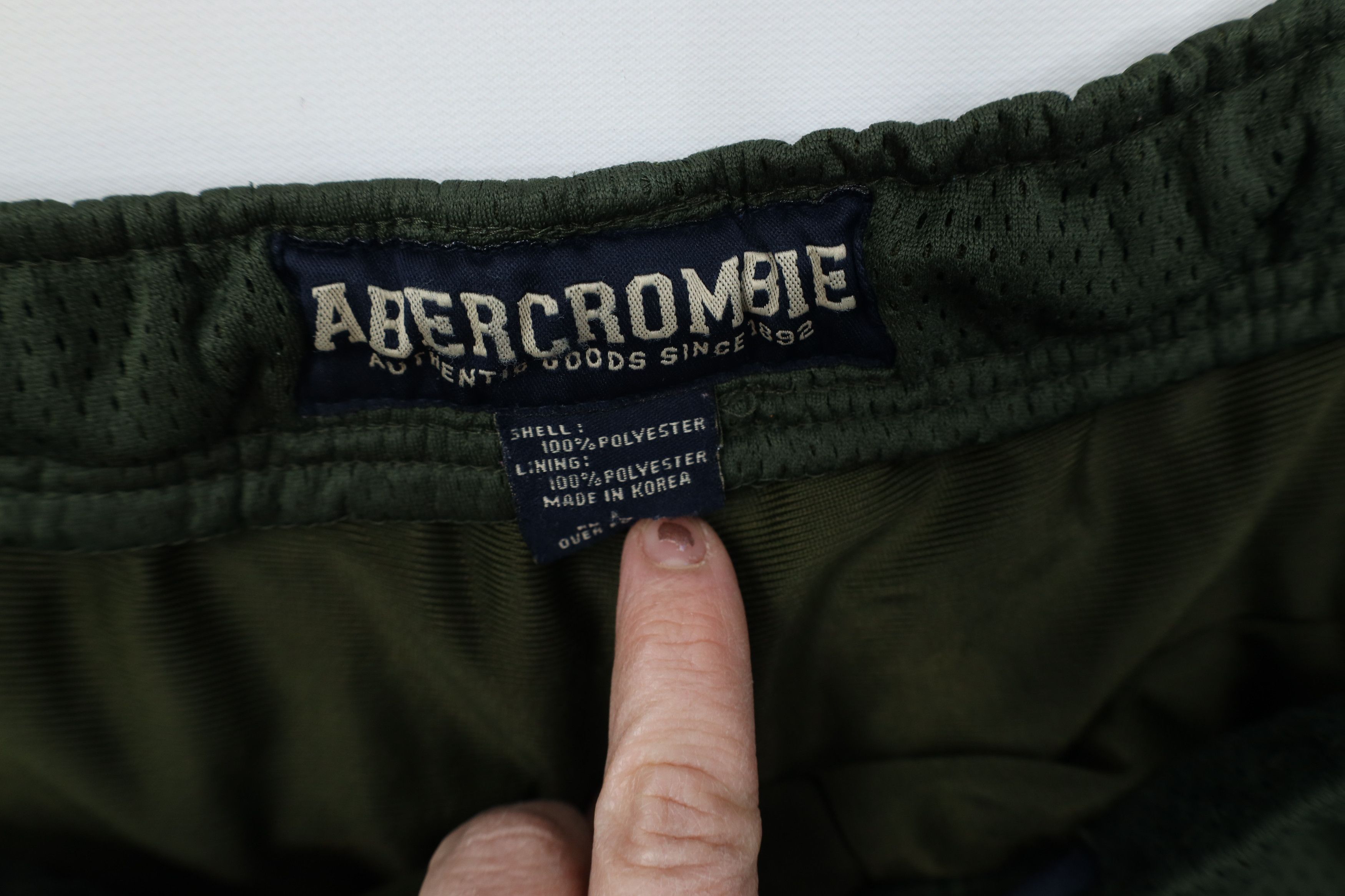 Abercrombie & Fitch Vintage 90s Y2K Abercrombie & Fitch Basketball Shorts Green Size US 34 / EU 50 - 7 Thumbnail