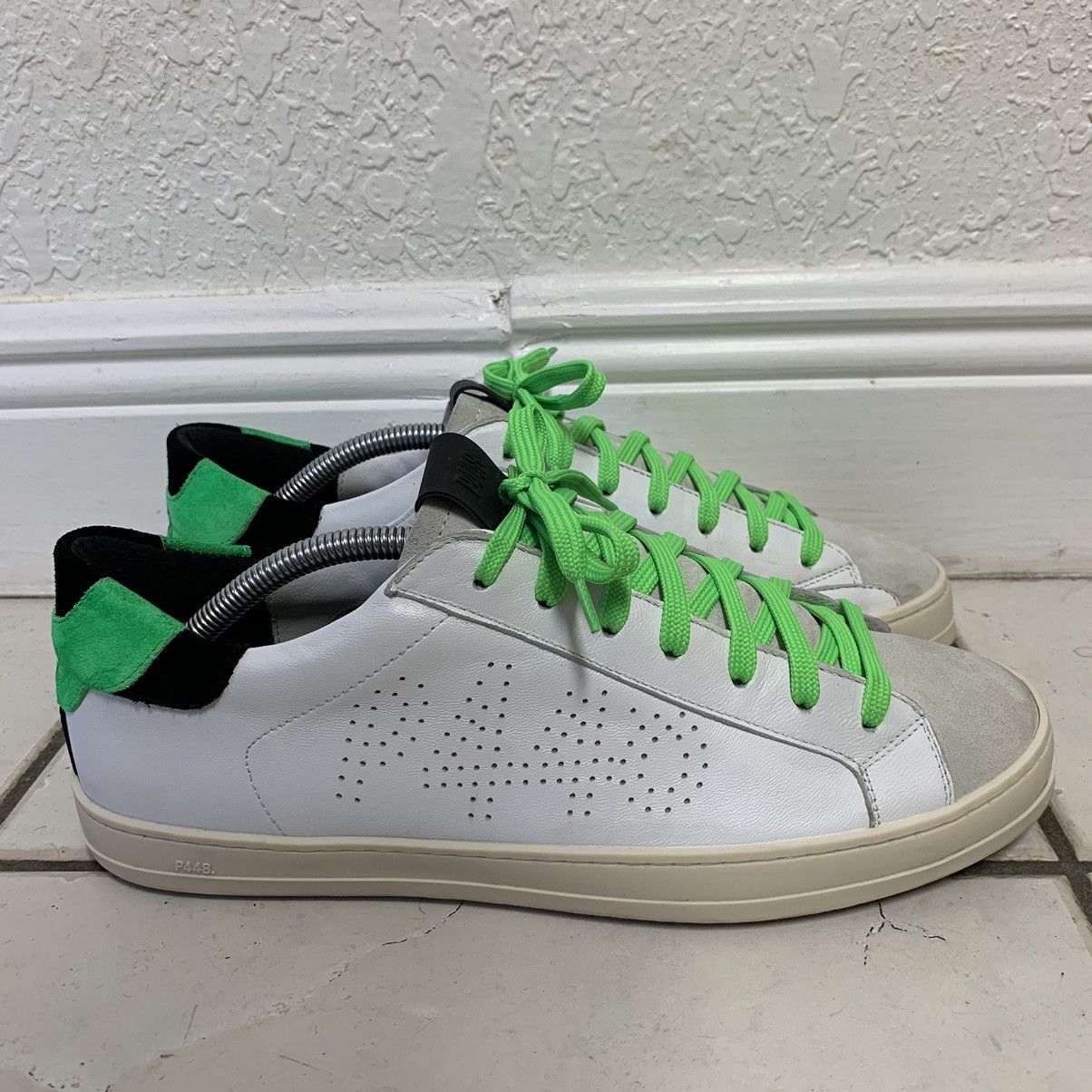 P448 p448 mens leather suede sneakers made in italy size 44 Size US 11 / EU 44 - 4 Thumbnail