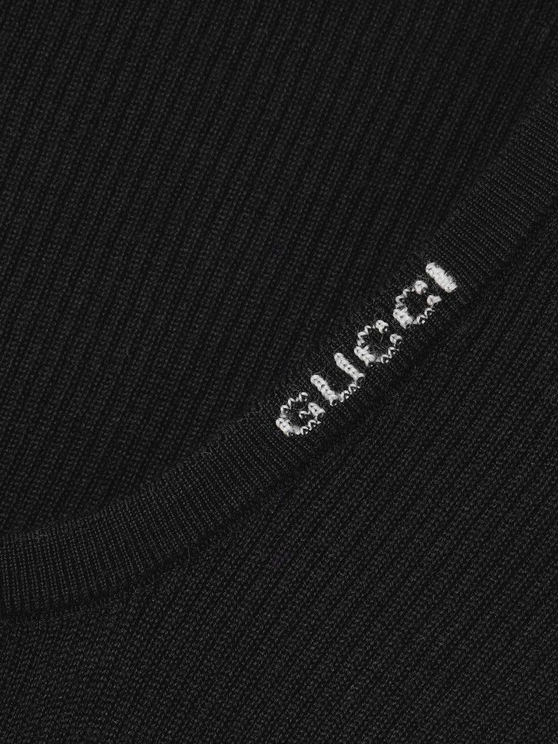 Gucci o1la5ras0526 Extra Fine Rib Wool And Silk Cardigan in Black Size XS / US 0-2 / IT 36-38 - 4 Thumbnail