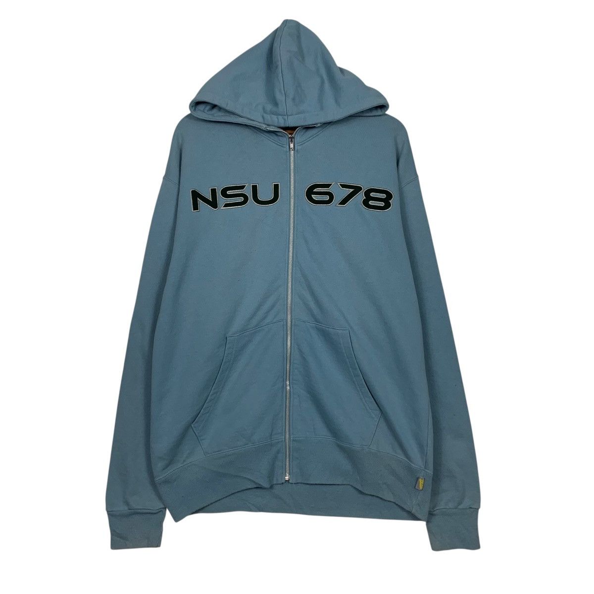 Japanese Brand NSU 678 Big Logo Zipper Hoodie Sweatshirt #3585-C164 Size US L / EU 52-54 / 3 - 1 Thumbnail