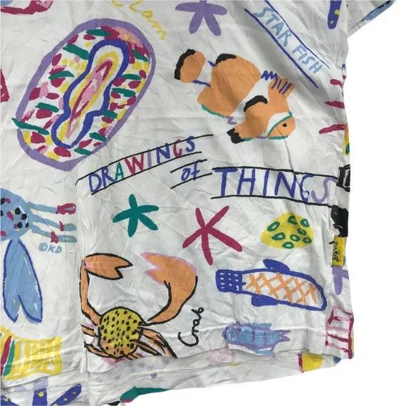 Other Vtg 90’ KEN DONE AUSTRALIA Art AOP Tee Shirt Drawing Beach Size M / US 6-8 / IT 42-44 - 6 Thumbnail