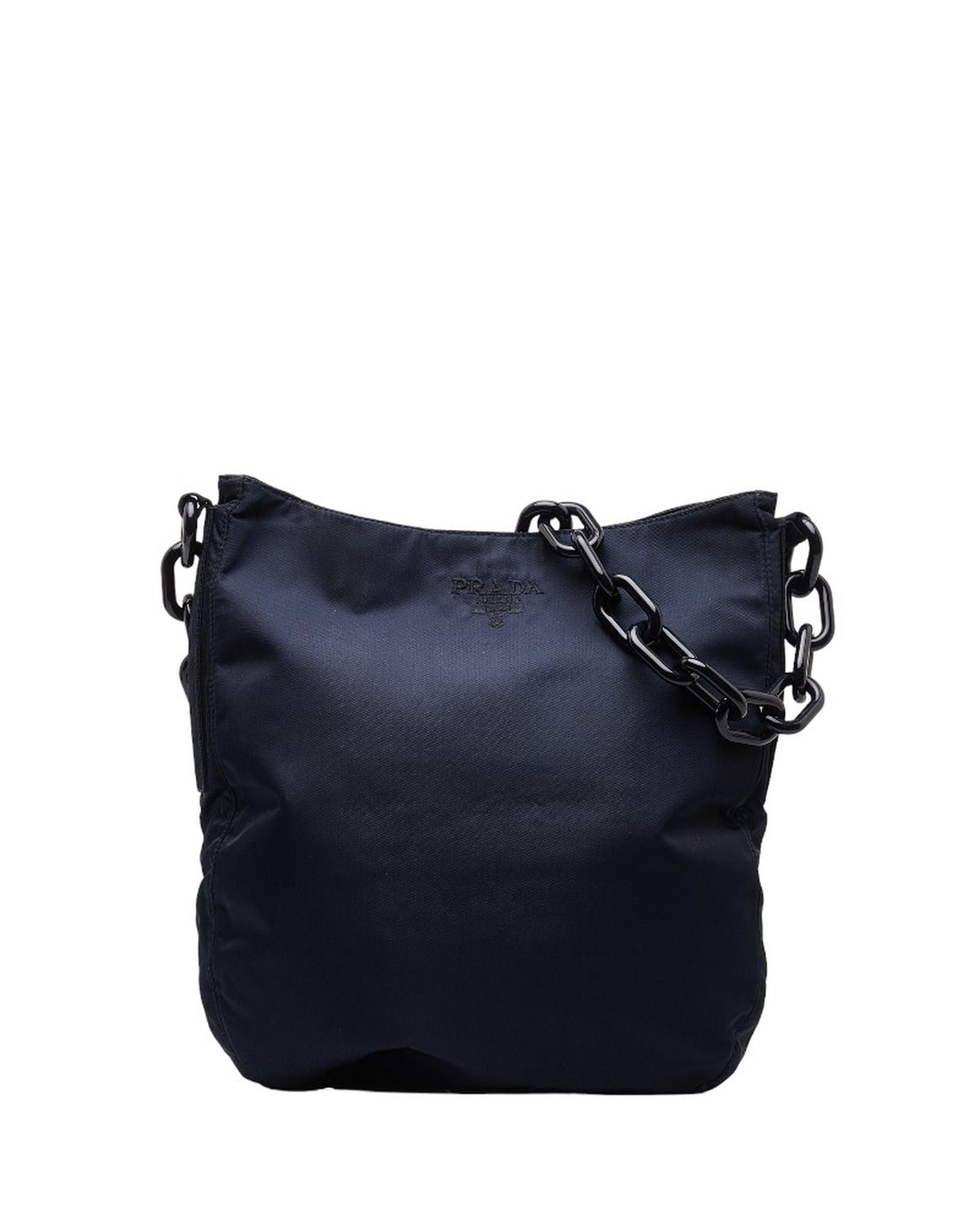 image of Prada Blue Plastic Chain Shoulder Bag In Ab Condition, Women's
