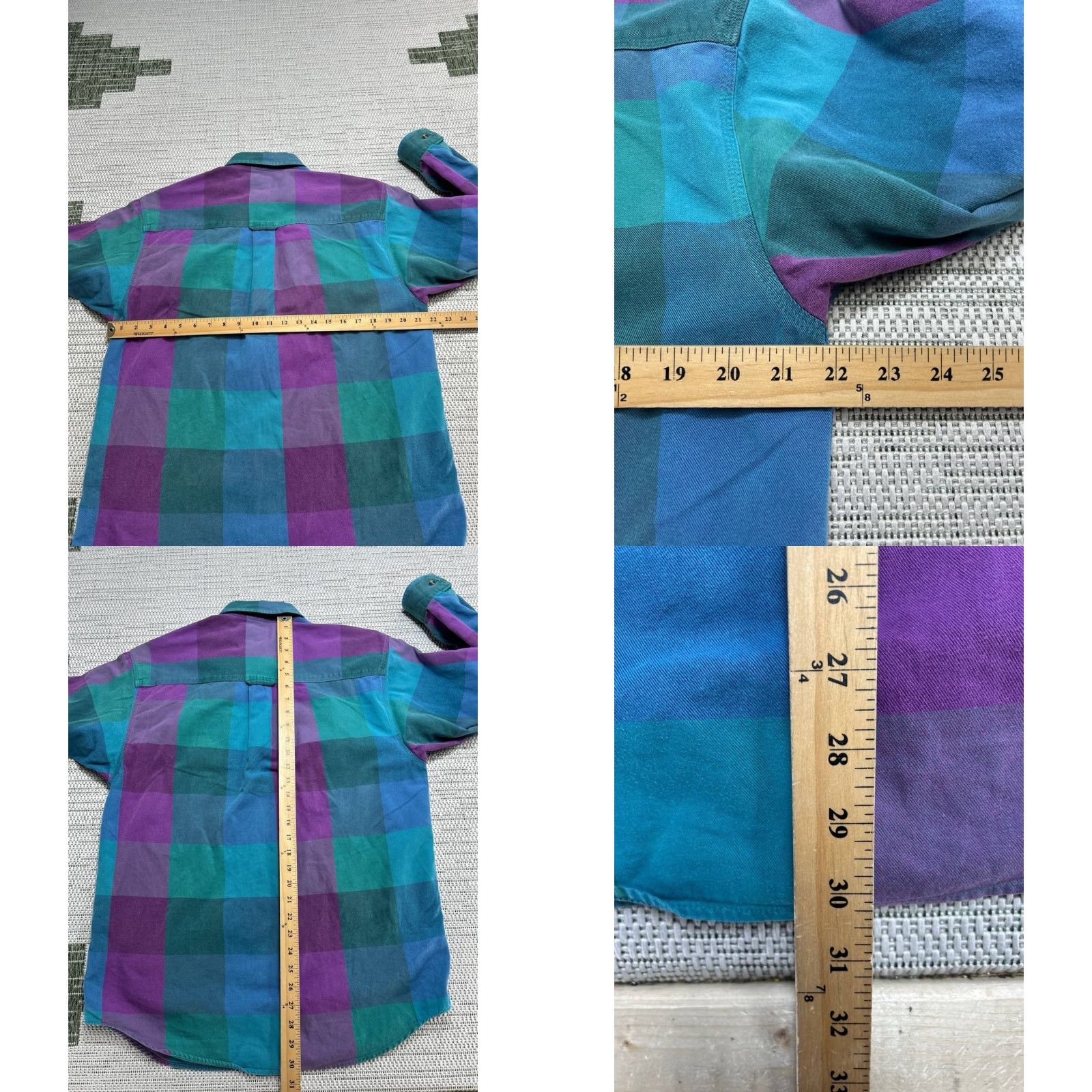 Eddie Bauer VINTAGE Eddie Bauer Shirt Mens M Blue Purple Cotton Button Up Flannel Size US M / EU 48-50 / 2 - 8 Thumbnail