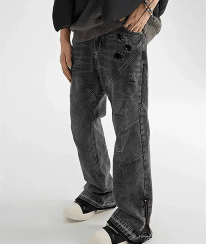 Japanese Brand Ripped Baggy Jeans Size US 36 / EU 52 - 1 Thumbnail