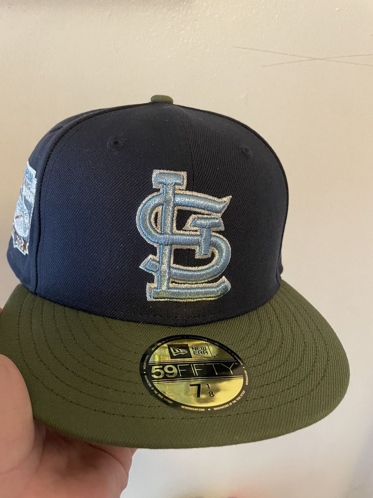 image of Myfitteds x New Era Hat Club Noho Exclusive St. Louis Cardinals Final Season Pa in Blue, Men's