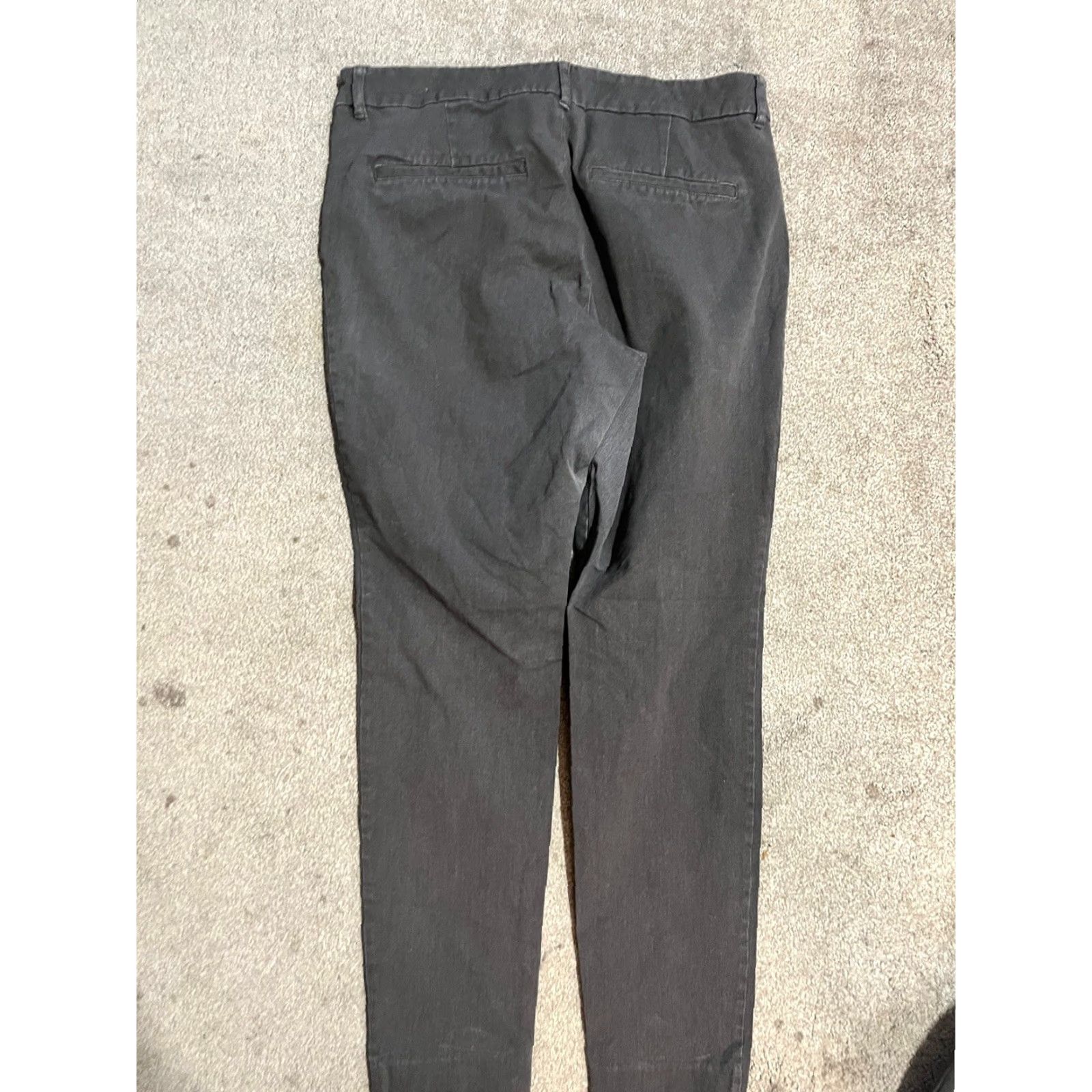 Old Navy Old Navy Pants Women Size 12 Gray Mid Rise Slim Flat Front Pockets Crop Ankle Cotton Blend 12 Womens Size 34" / US 12 / IT 48 - 3 Thumbnail