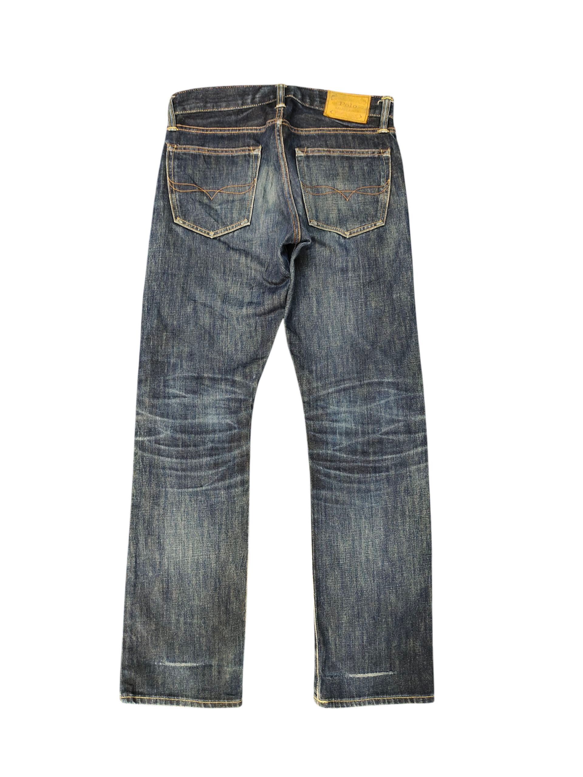 Polo Ralph Lauren Vintage Polo Ralph Lauren Varick Slim Straight Distress Jean Size US 31 - 8 Thumbnail