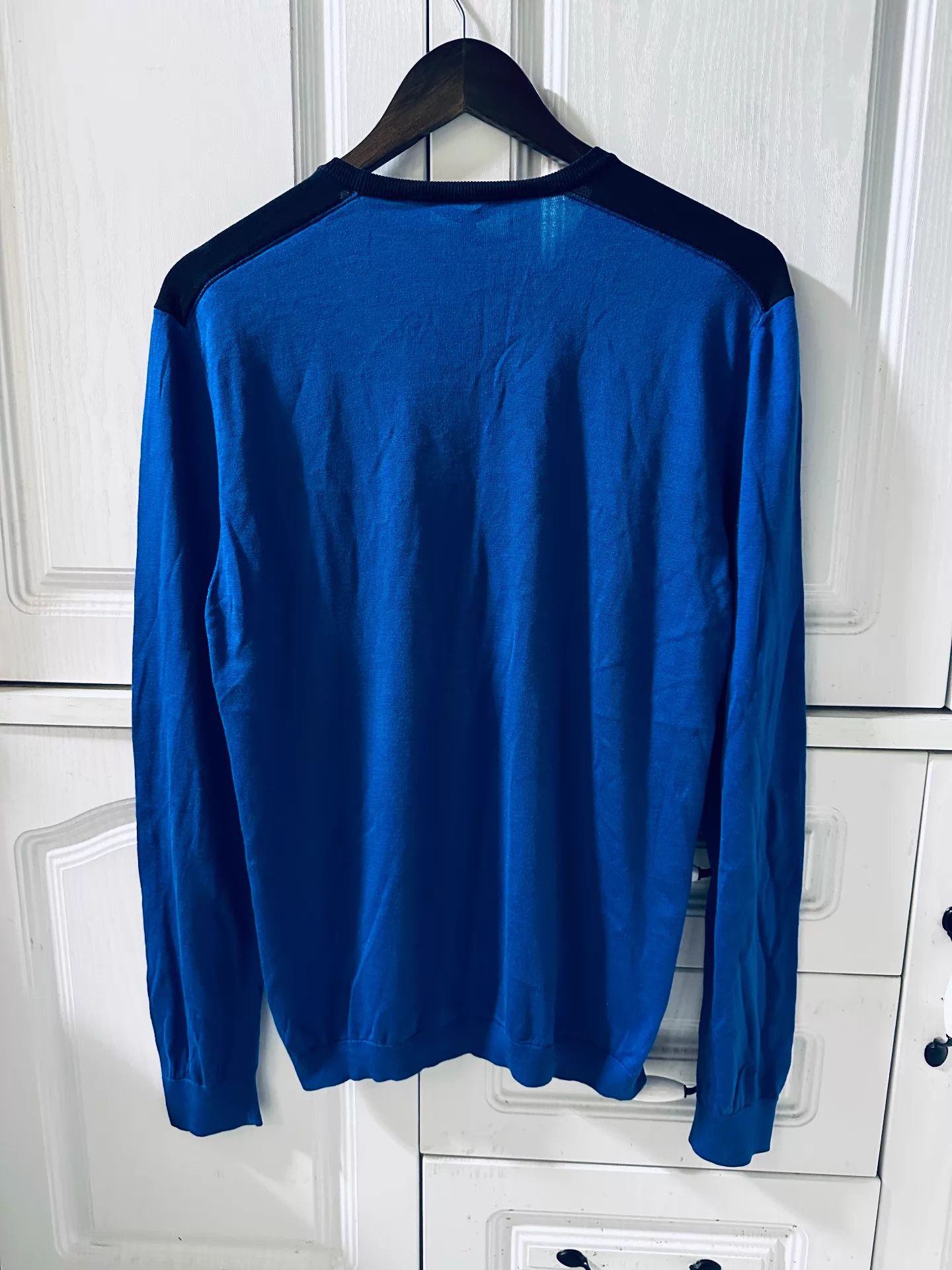 Gucci GUCCI Limited Edition Embroidered Logo Blue Knit Sweater L Size L / US 10 / IT 46 - 2 Thumbnail