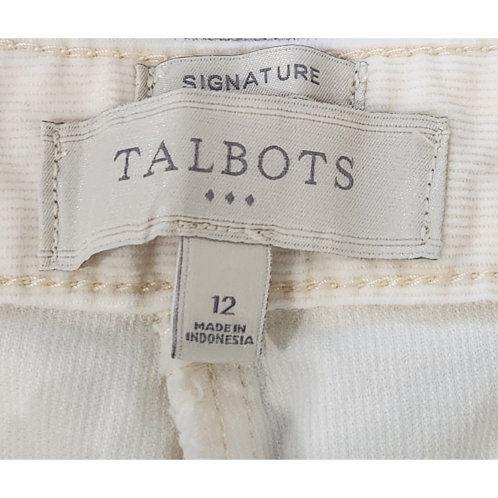 Other Talbots Cream Signature Corduroy Zipper Pockets Pants 12 Size 34" / US 12 / IT 48 - 4 Thumbnail