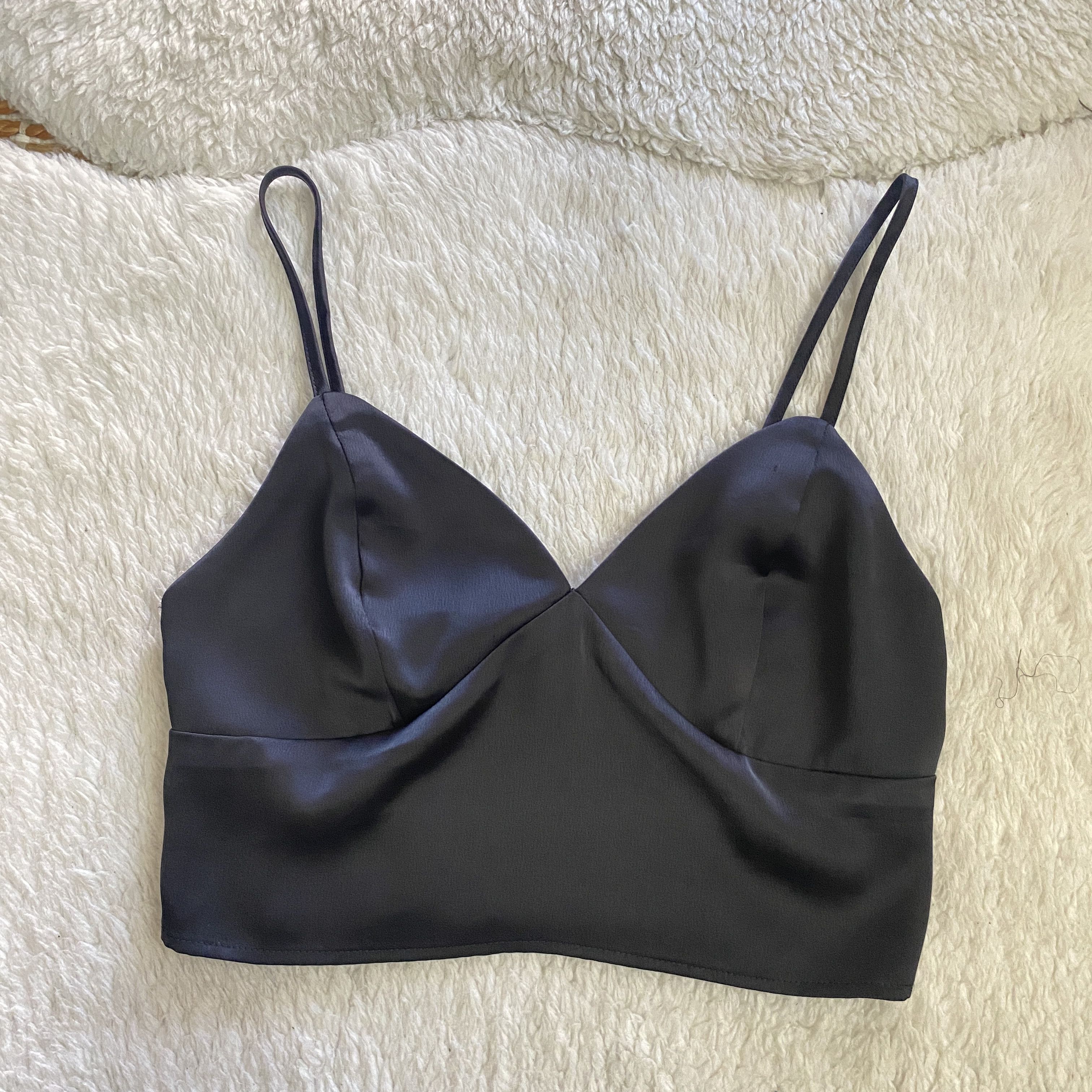 Garage Garage Women’s Black Satin Crop Top – Size XS Size XS / US 0-2 / IT 36-38 - 4 Thumbnail