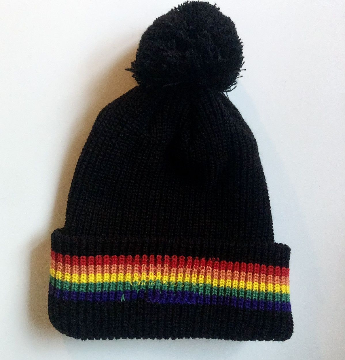 Noah Noah FW23 Rainbow Beanie BLACK Size ONE SIZE - 2 Thumbnail