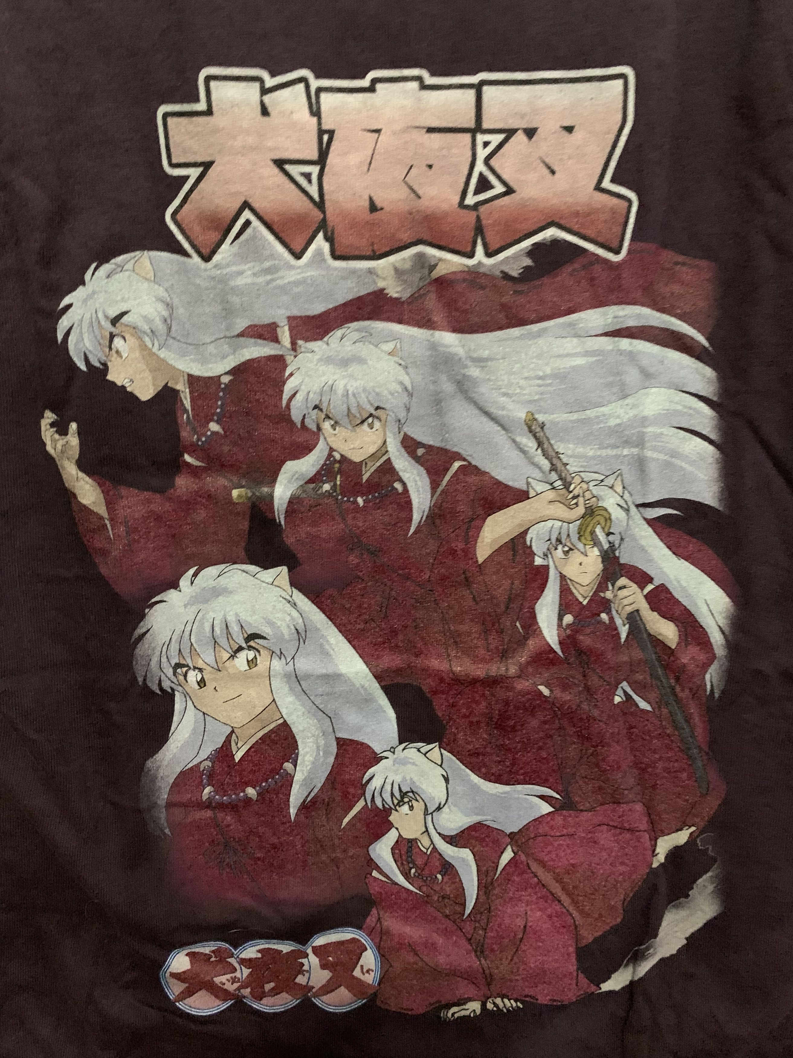 Anime INUYASHA Graphic Print Tee ⊛ BURGUNDY ⊛ Brand New Size US S / EU 44-46 / 1 - 8 Thumbnail