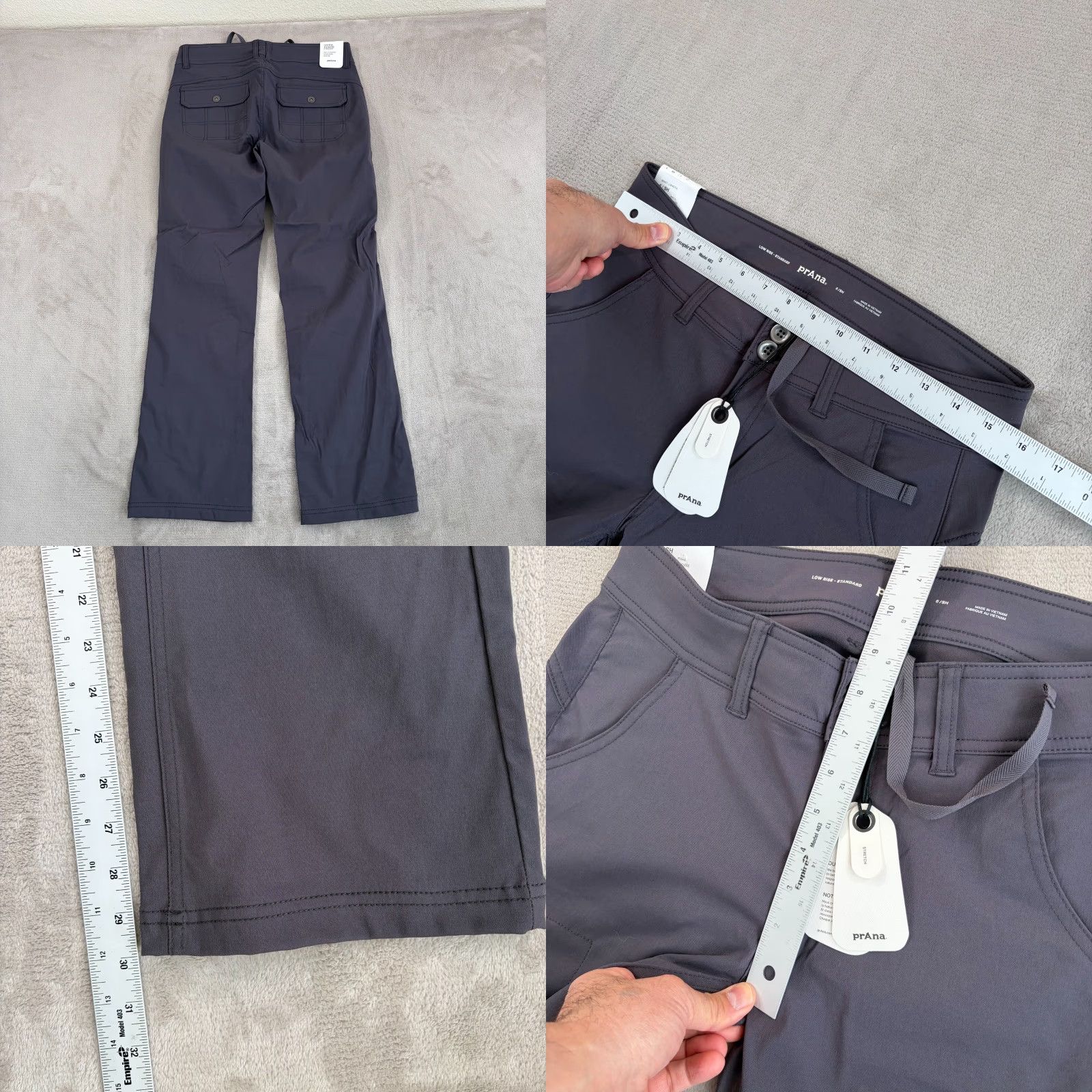 Prana prAna Halle Pants Women 6 Straight Nylon Stretch Hiking Outdoor NWT Coal Gray Pants Athletic Outdoor Women 6 Size 28" / US 6 / IT 42 - 8 Thumbnail