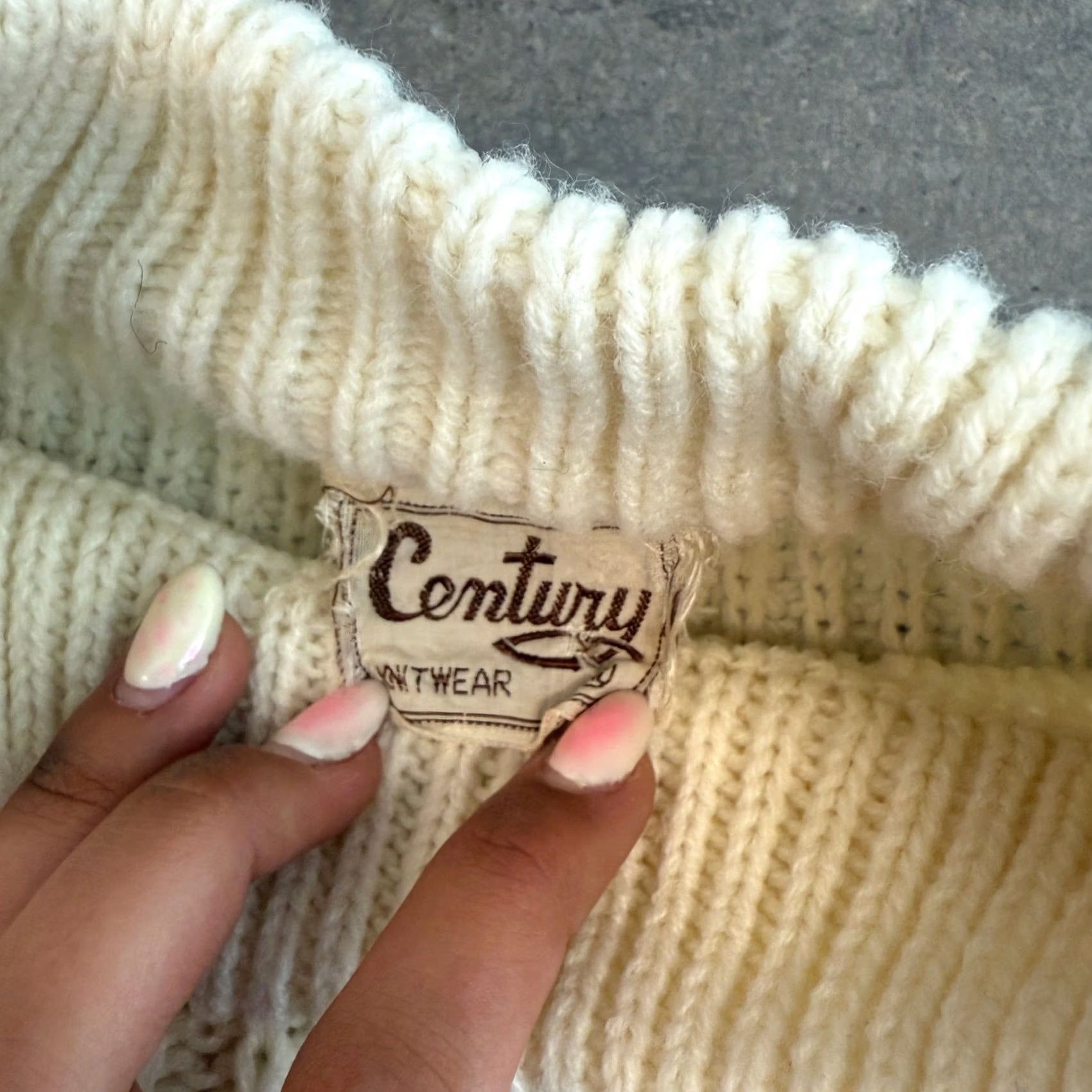 Vintage VINTAGE Fishermans Cable Knit Weave Longsleeve Ivory White Sweater XL Women Pullover Size XL / US 12-14 / IT 48-50 - 3 Thumbnail