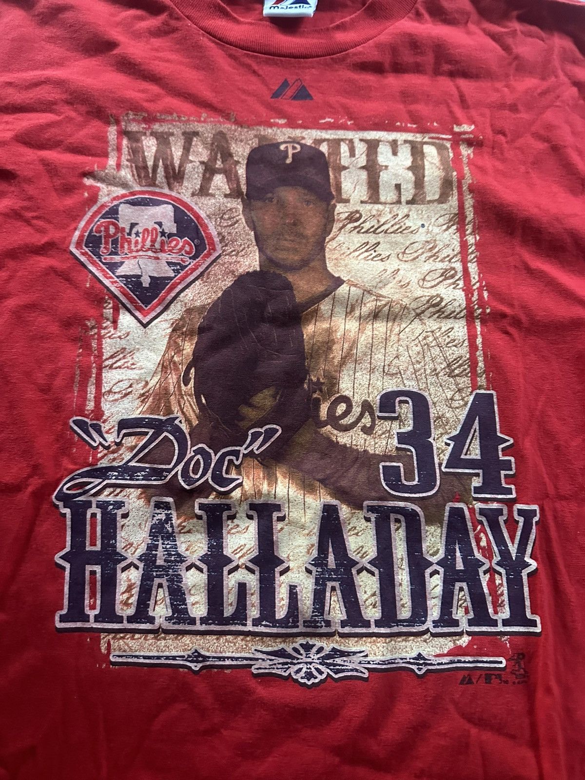 MLB × Majestic × Vintage Halladay "doc" 34 Vintage MLB T shirt Size US L / EU 52-54 / 3 - 2 Thumbnail