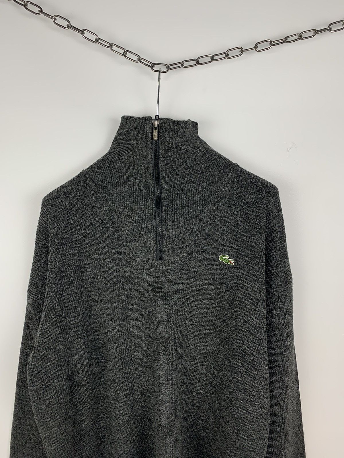 Lacoste Vintage Lacoste Men's 1/3 Zip Sweater Gray Size XXL 90's Size US XXL / EU 58 / 5 - 2 Thumbnail