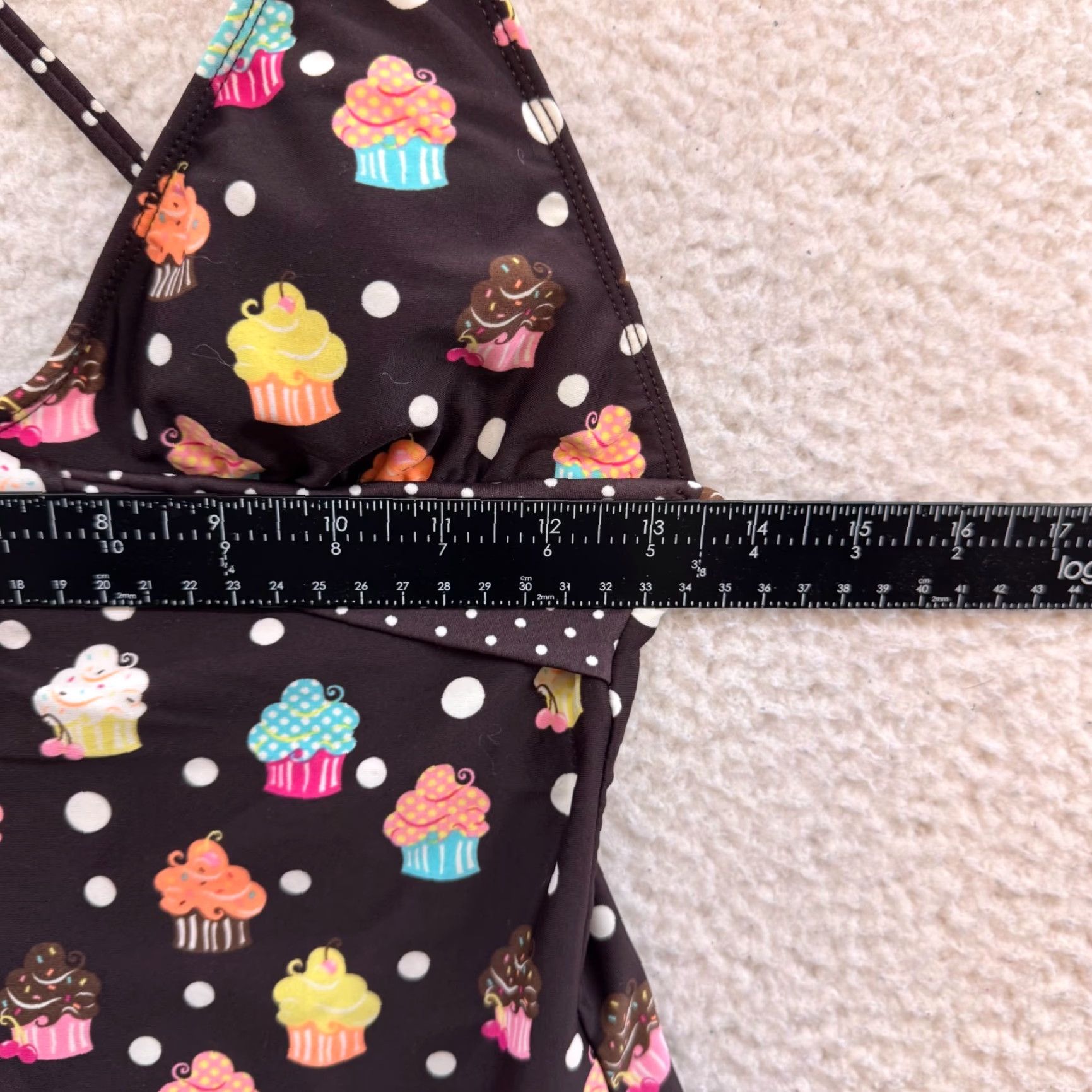 Vintage VINTAGE Y2K One Piece Swimsuit Bathing Suit Brown Cupcakes Monokini S Womens Fits S/M Hobie Size S / US 4 / IT 40 - 4 Thumbnail
