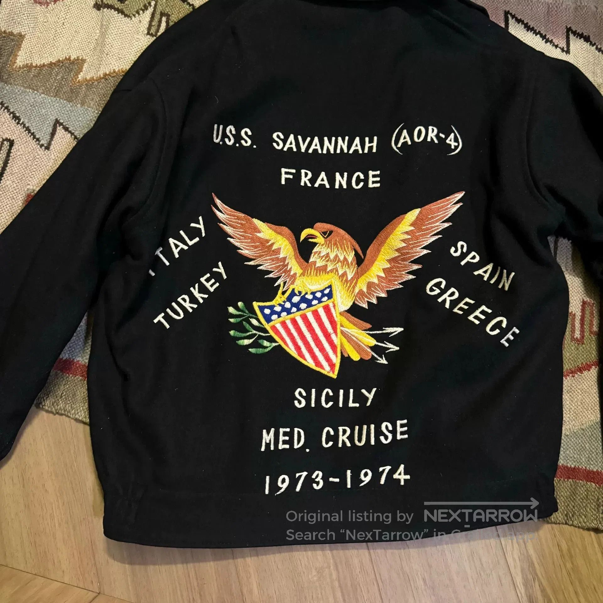 Vintage Vintage 70s Sukajan Black Jacket. Size US M / EU 48-50 / 2 - 3 Thumbnail