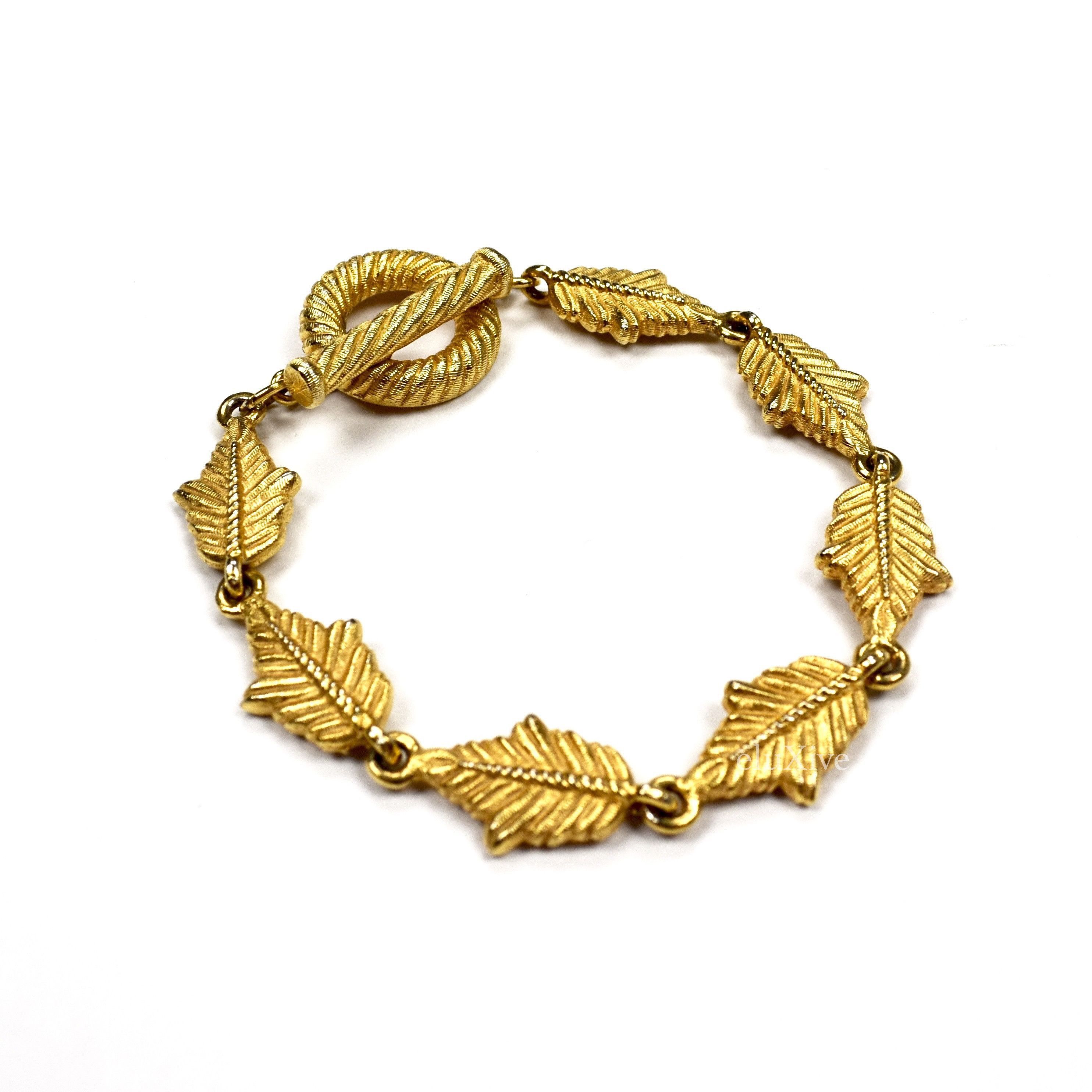 Givenchy Givenchy Gold Leaf Chain Bracelet Size ONE SIZE - 1 Preview