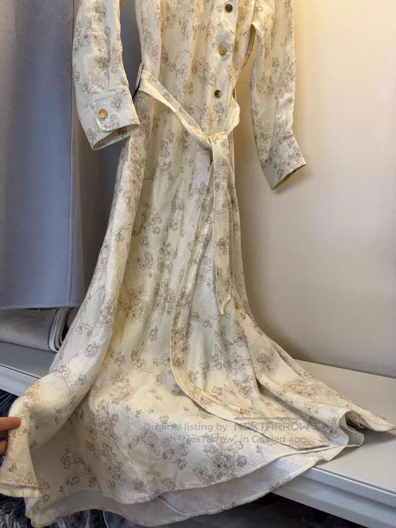Loro Piana Loro Piana Gentle National Style Floral Linen Dress Size XS / US 0-2 / IT 36-38 - 7 Thumbnail
