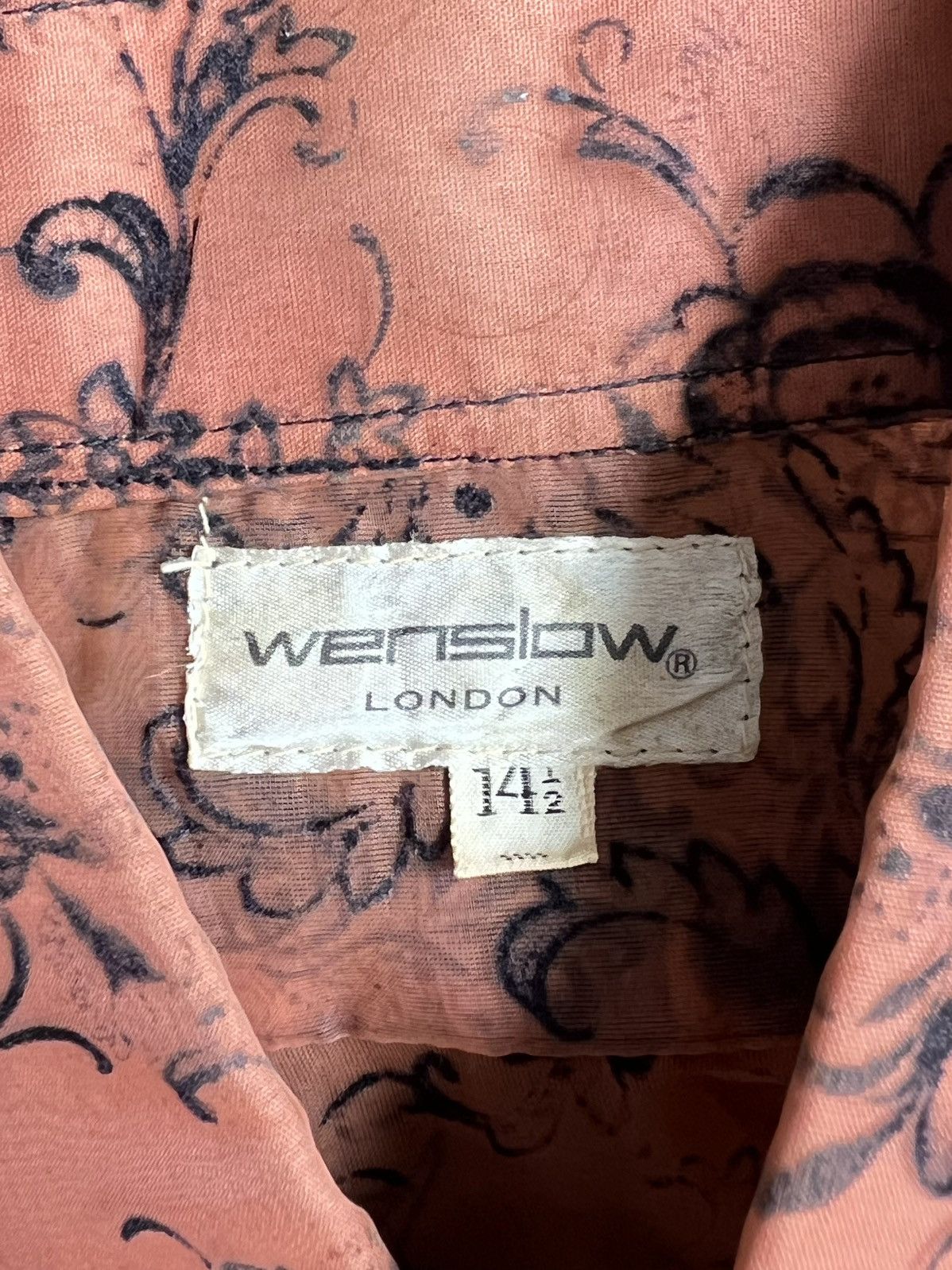 Vintage WENSLOW London Flower Motive Mesh Shirt Size US XS / EU 42 / 0 - 6 Thumbnail