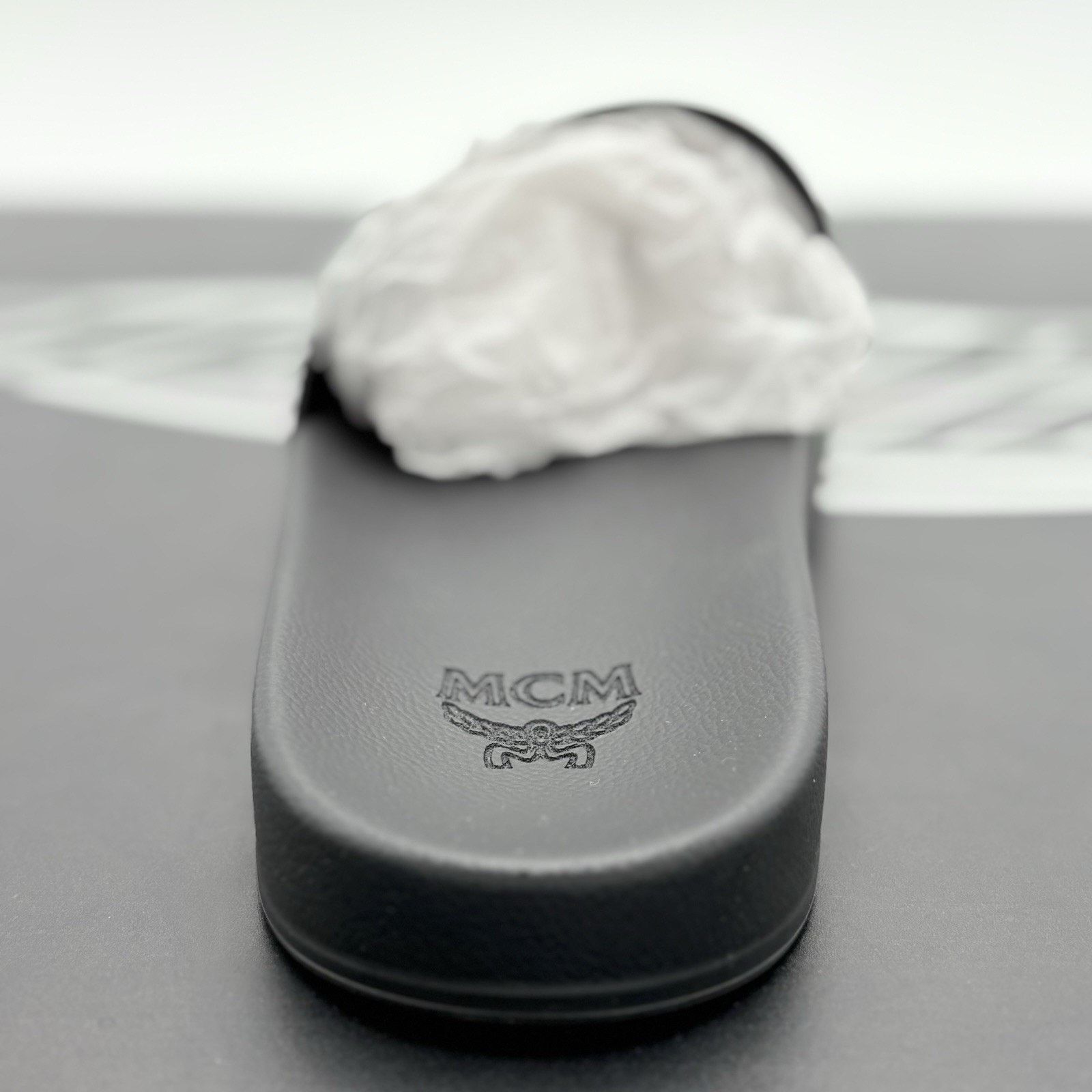MCM MCM Monogram Print Slides ' Black Splash Green ' | NEW! Size US 12 / EU 45 - 8 Thumbnail
