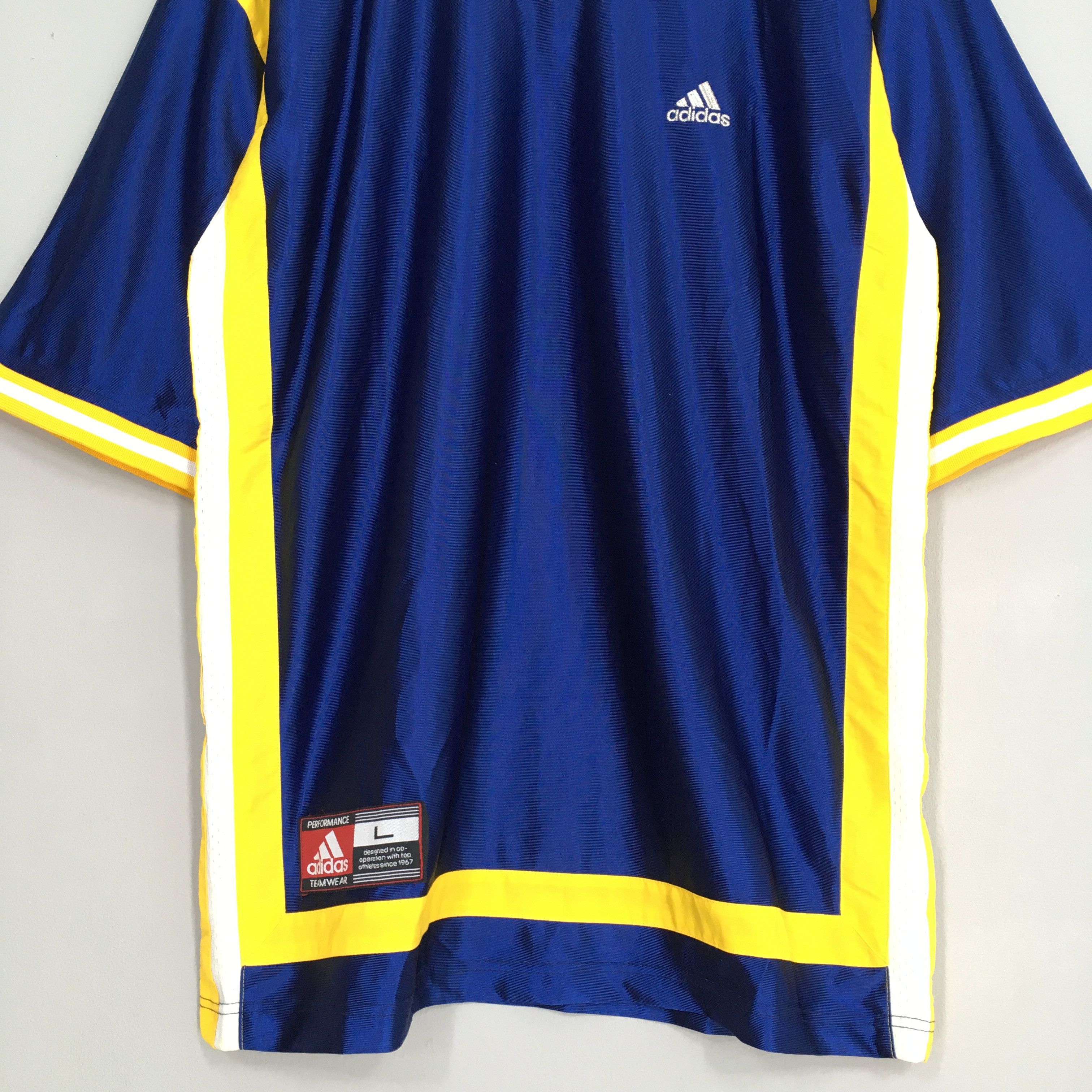 Adidas × Sports Specialties Vintage 90's Soccer Adidas Equipment Blue Jersey Large Size US L / EU 52-54 / 3 - 3 Thumbnail
