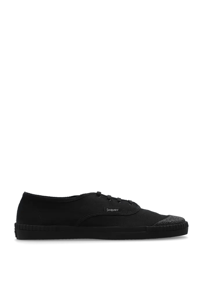Saint Laurent Paris o1b1hav110526 776199 Wes Low-Top Sneakers in Canvas in Black Size US 7.5 / EU 40-41 - 1 Thumbnail